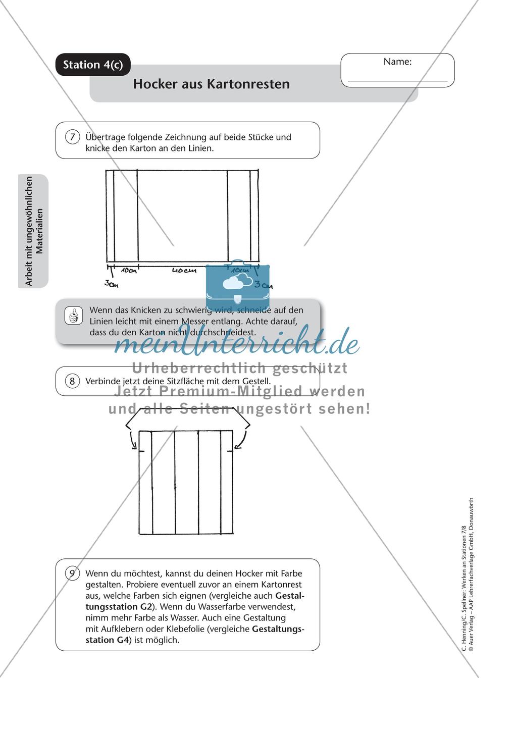 Werken an Stationen: Ungewöhnliche Materialien Preview 14
