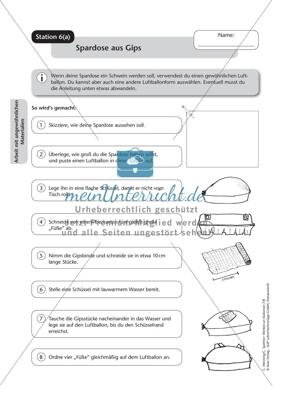 Werken an Stationen: Ungewöhnliche Materialien Preview 16