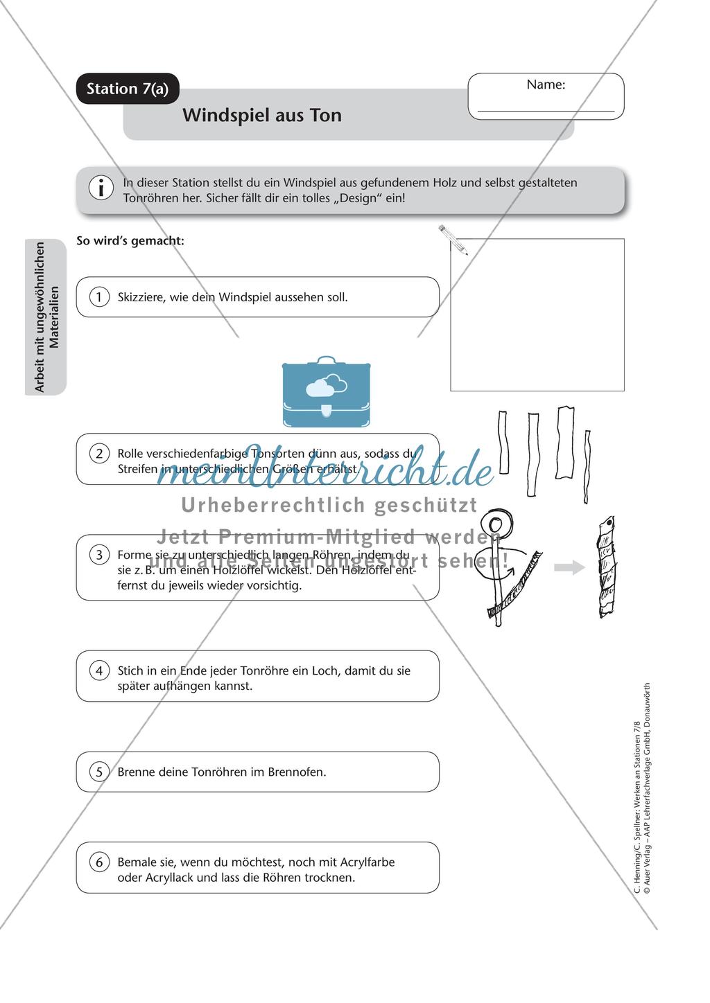 Werken an Stationen: Ungewöhnliche Materialien Preview 18