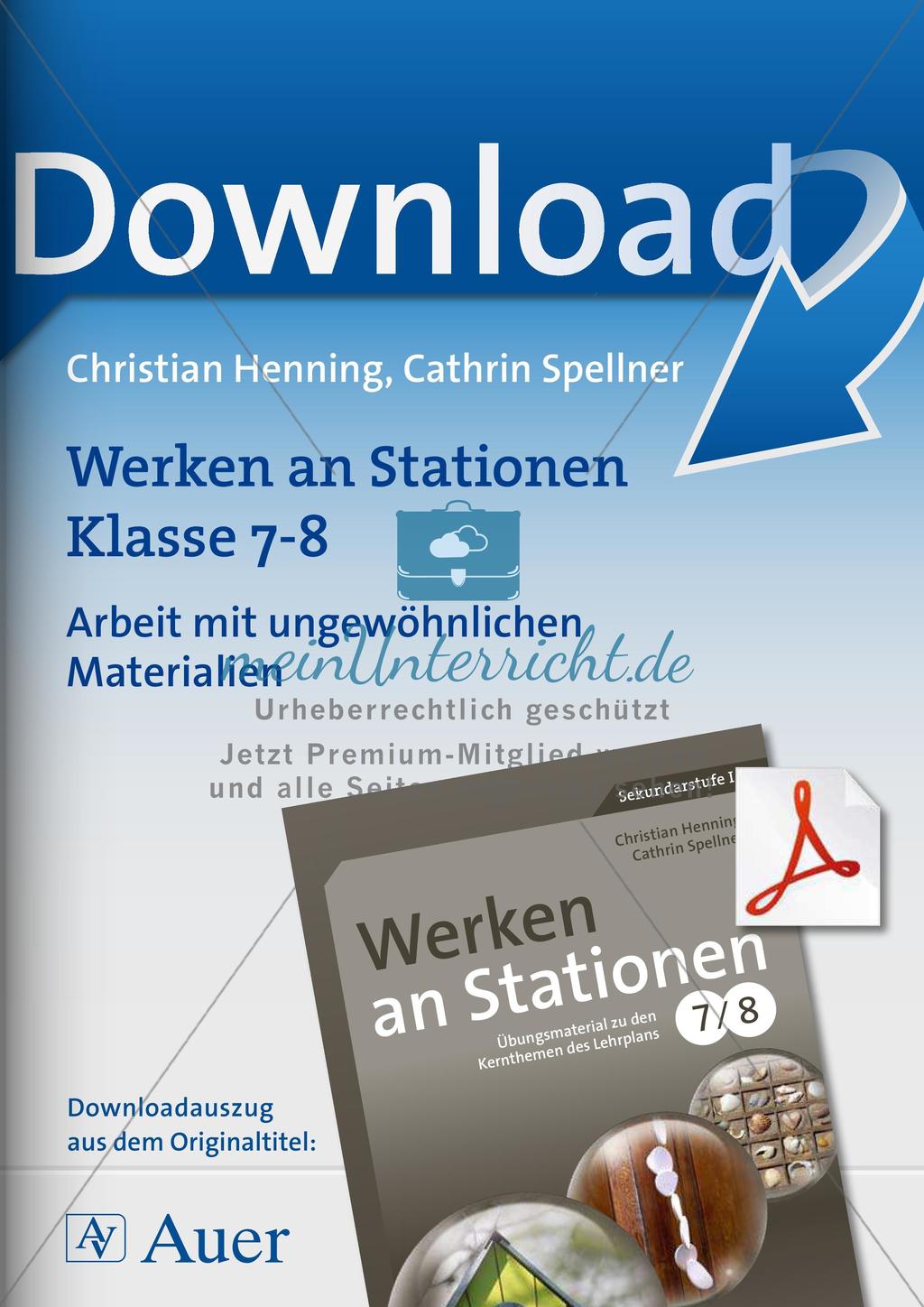 Werken an Stationen: Ungewöhnliche Materialien Preview 1