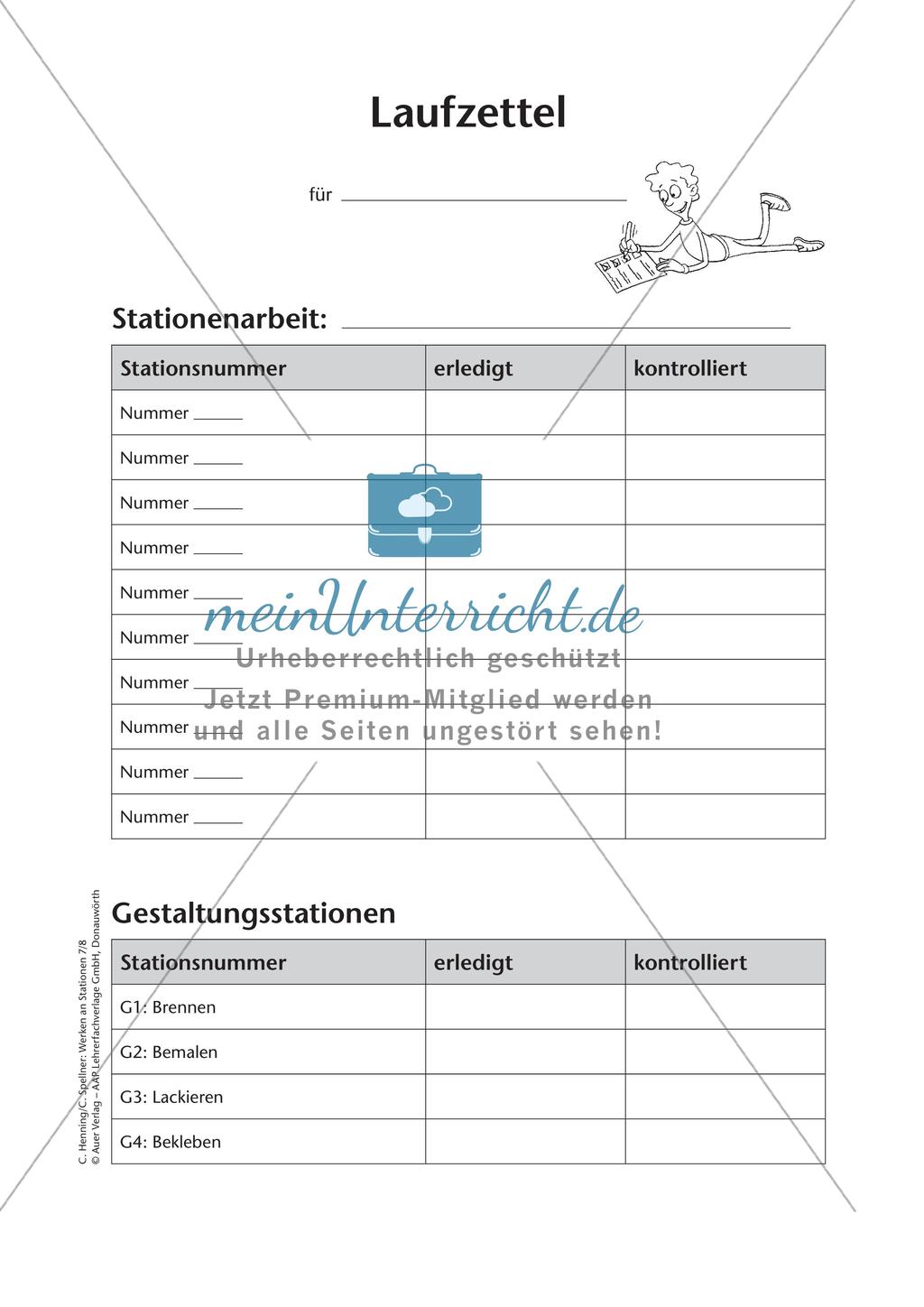 Werken an Stationen: Ungewöhnliche Materialien Preview 3