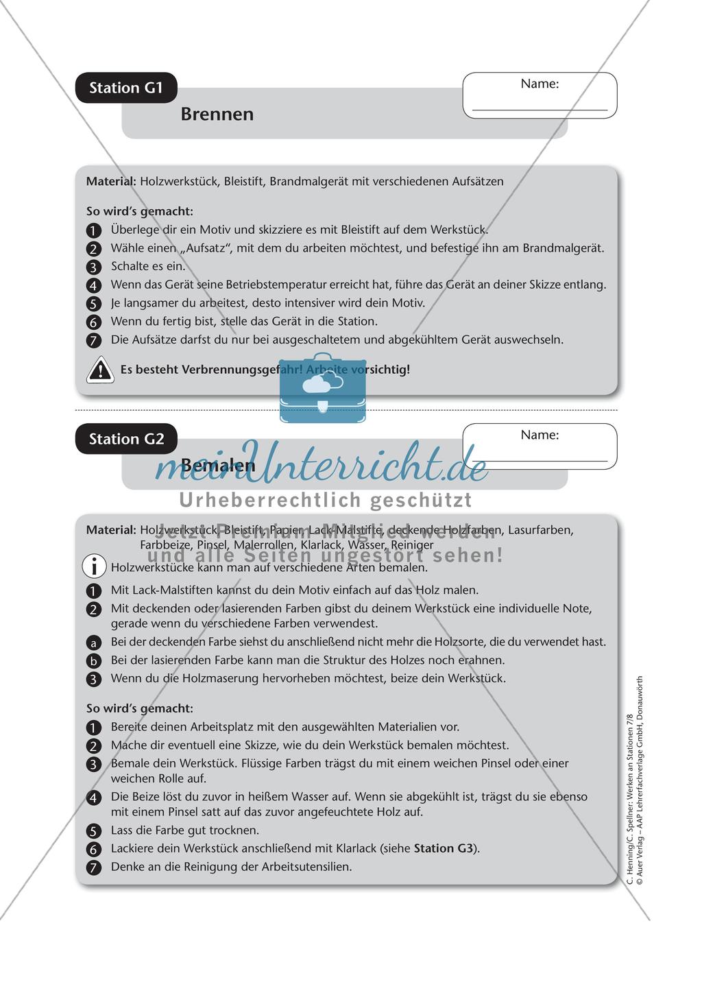 Werken an Stationen: Ungewöhnliche Materialien Preview 4