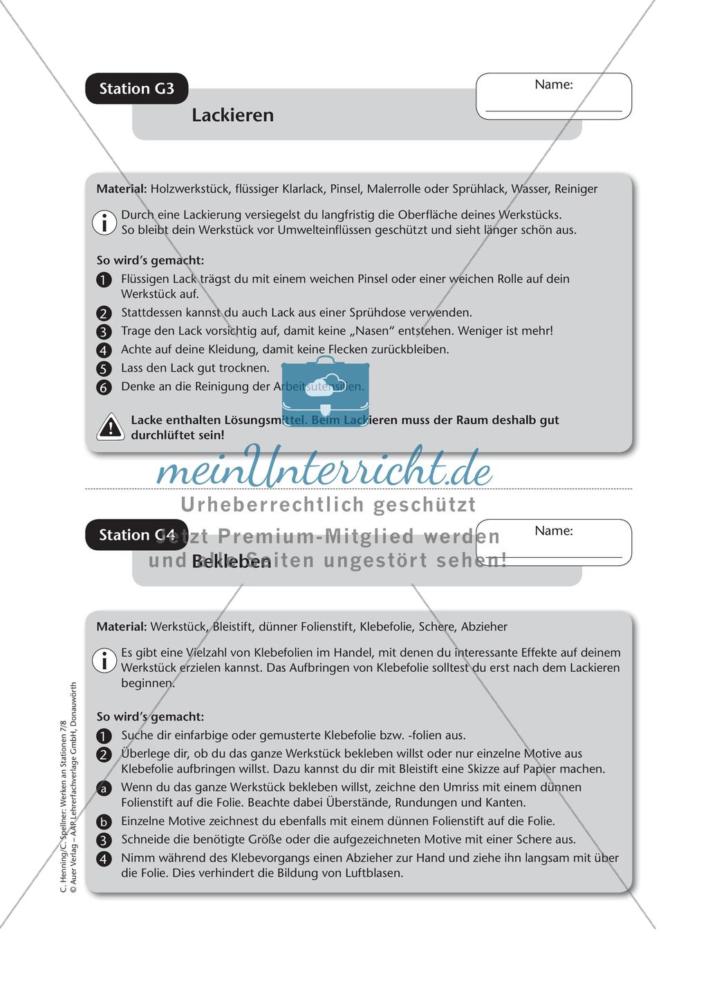 Werken an Stationen: Ungewöhnliche Materialien Preview 5