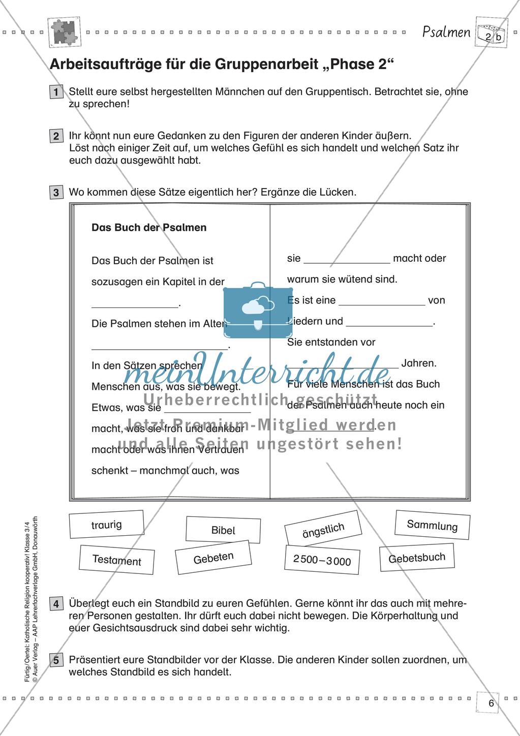 Kooperative Methoden: Psalmen Preview 8