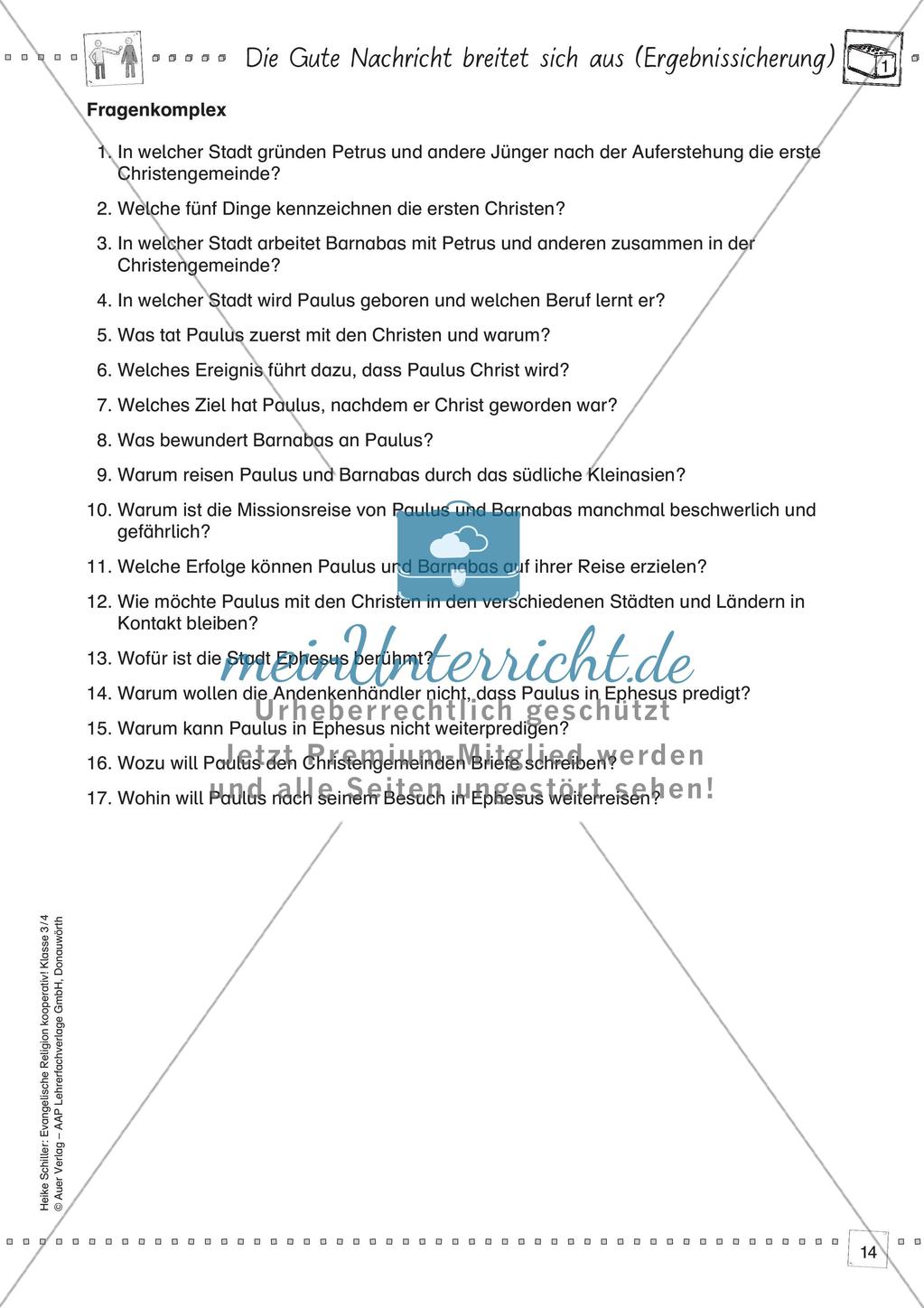 Kooperative Methoden: Die Nachricht Jesu breitet sich aus Preview 16
