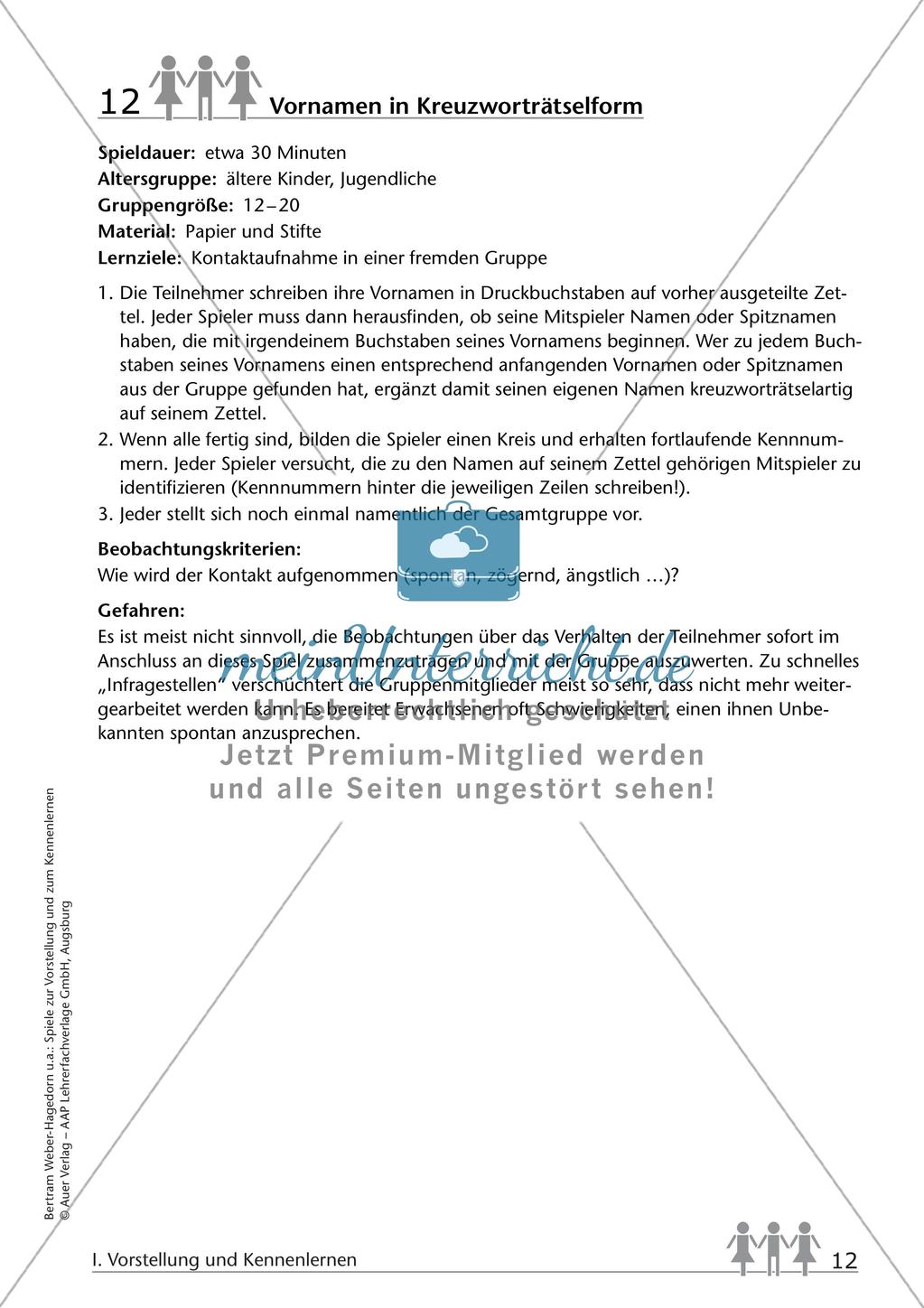 Spiele Zum Vorstellen Spiele Zum Vorstellen
