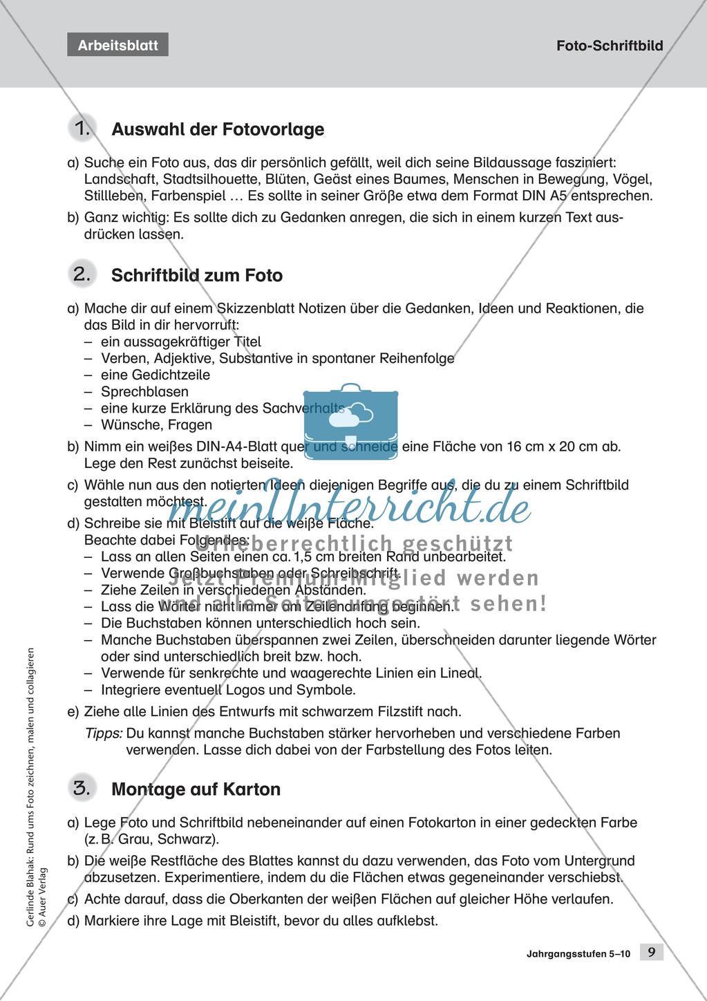 Gestaltung rund ums Foto: Zeichnen, Malen, Collagieren I Preview 11
