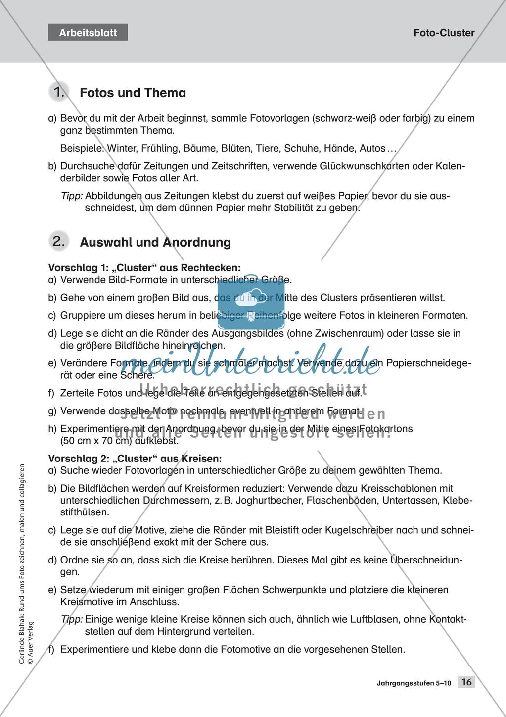 Gestaltung rund ums Foto: Zeichnen, Malen, Collagieren I Preview 18
