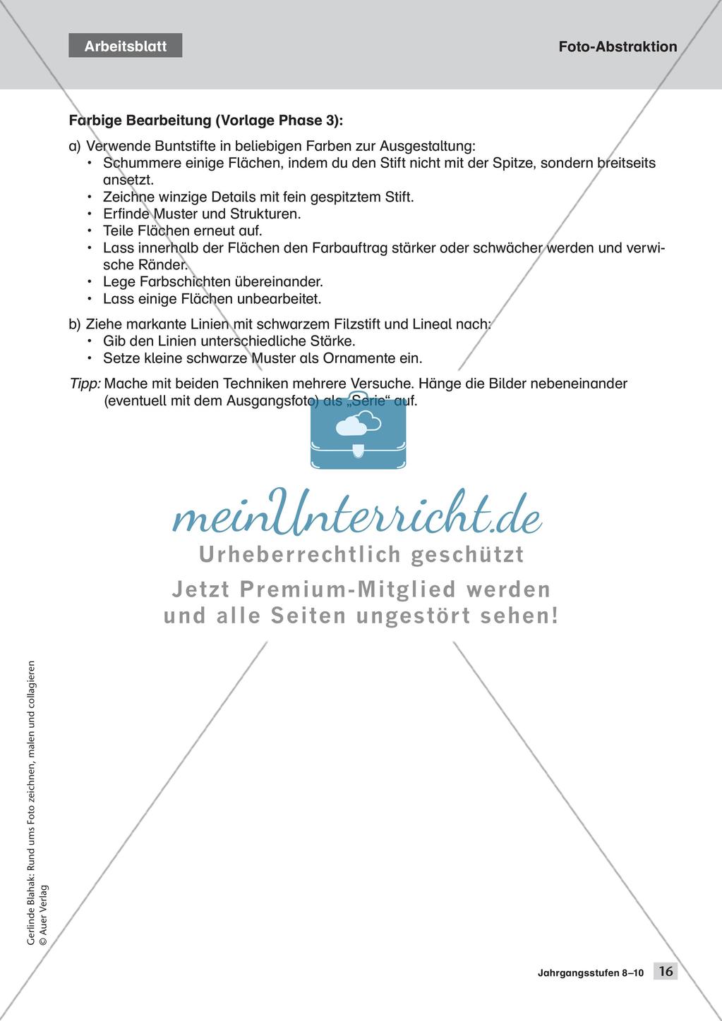 Gestaltung rund ums Foto: Zeichnen, Malen, Collagieren III Preview 18