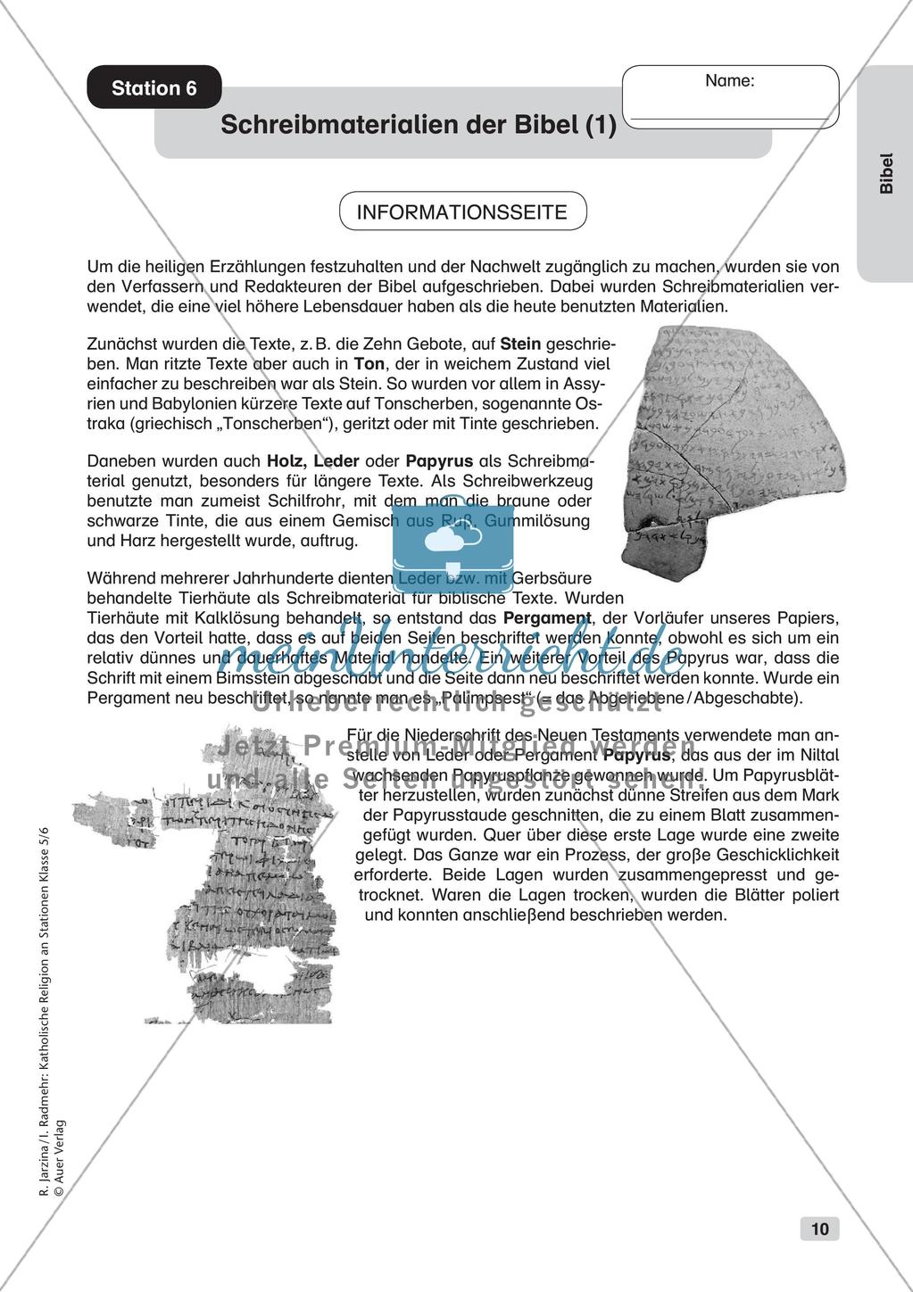 Katholische Religion an Stationen: Bibel Preview 12
