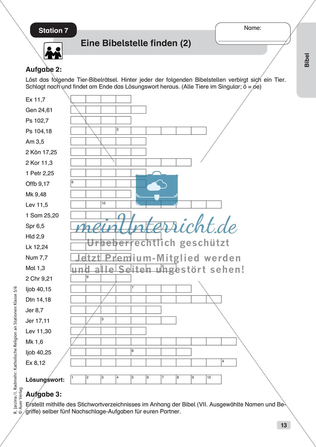 Katholische Religion an Stationen: Bibel Preview 15