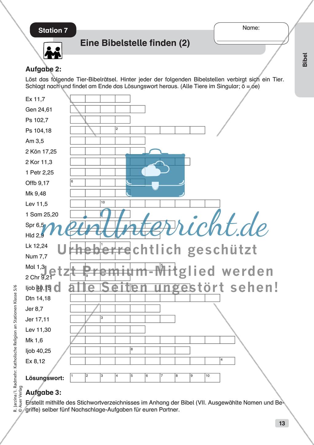 Katholische Religion an Stationen: Bibel Preview 15