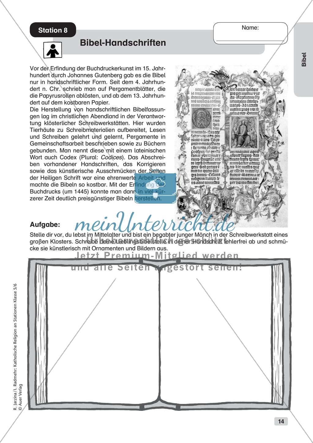 Katholische Religion an Stationen: Bibel Preview 16