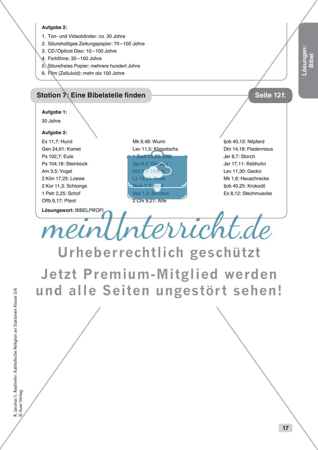 Katholische Religion an Stationen: Bibel Preview 19