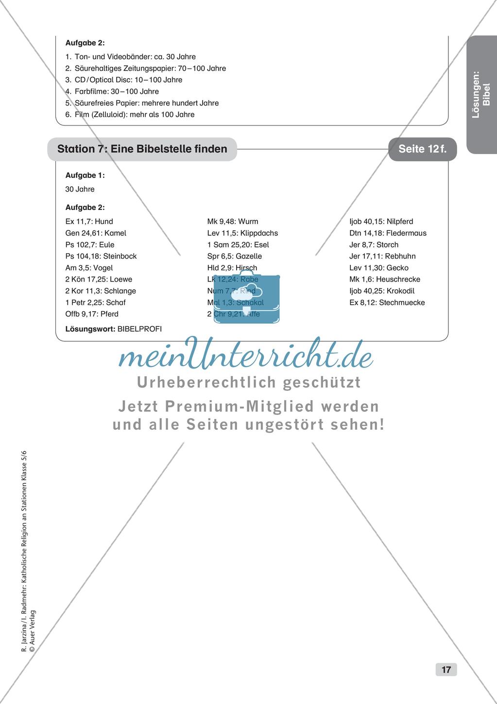 Katholische Religion an Stationen: Bibel Preview 19
