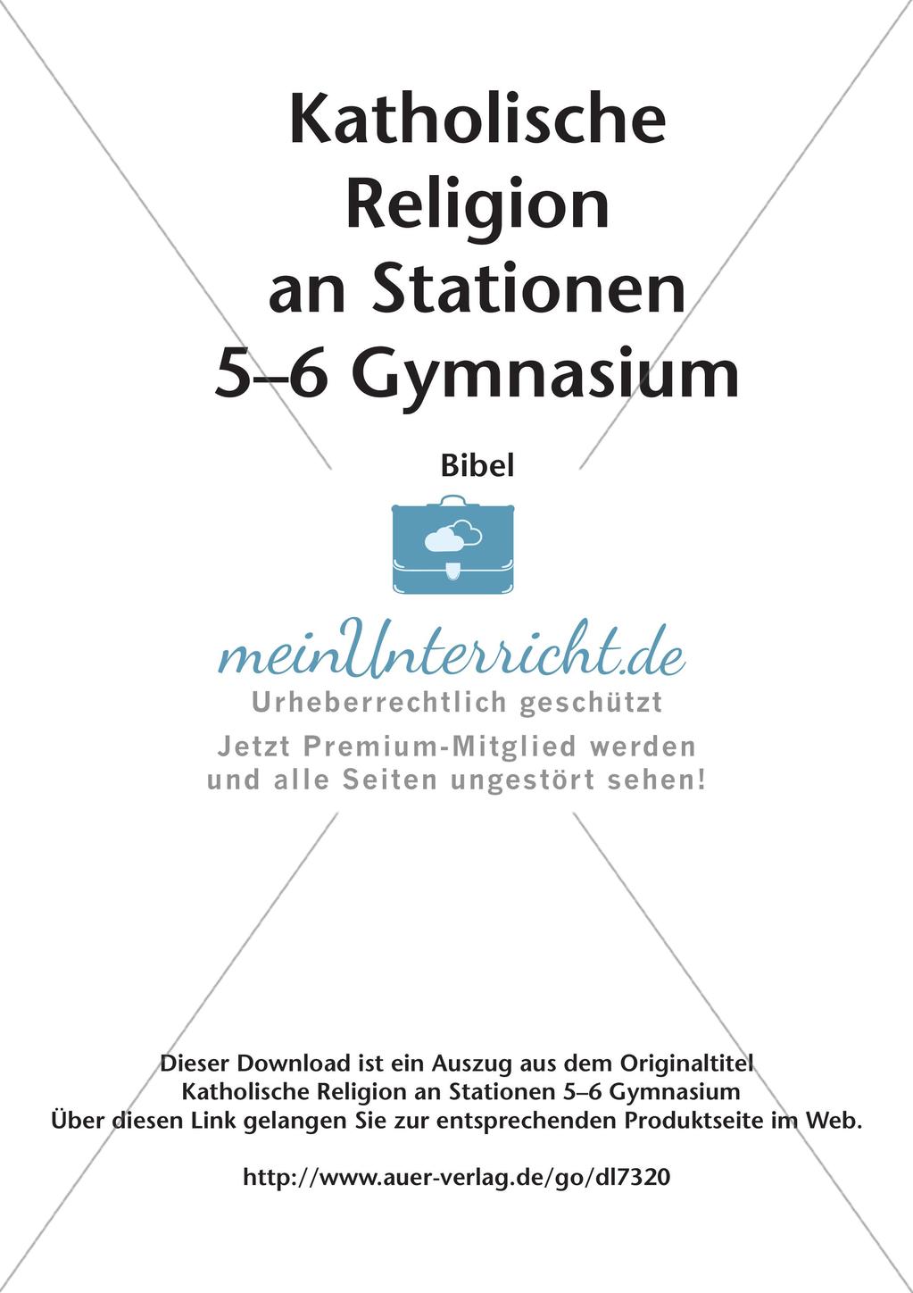 Katholische Religion an Stationen: Bibel Preview 2