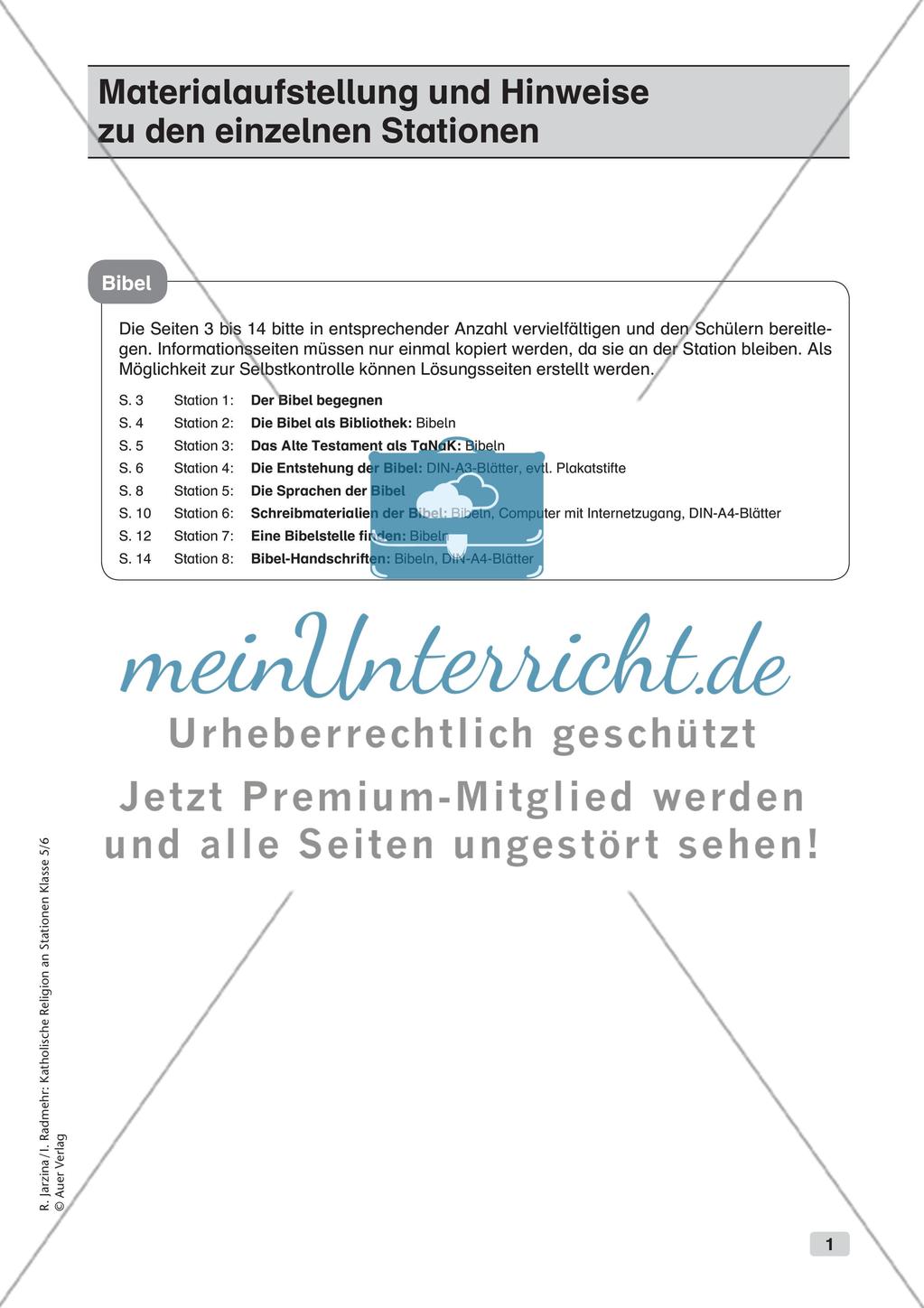 Katholische Religion an Stationen: Bibel Preview 3