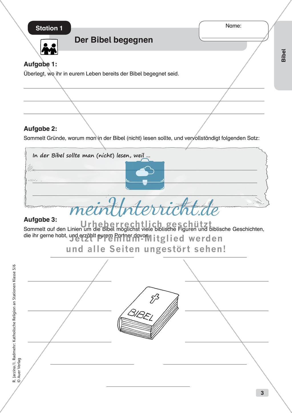 Katholische Religion an Stationen: Bibel Preview 5
