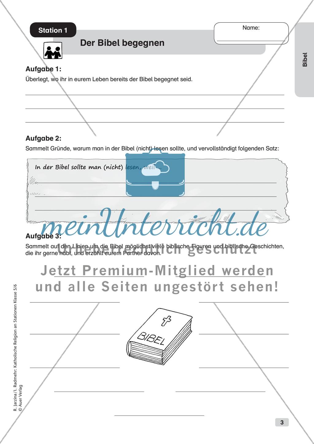 Katholische Religion an Stationen: Bibel Preview 5