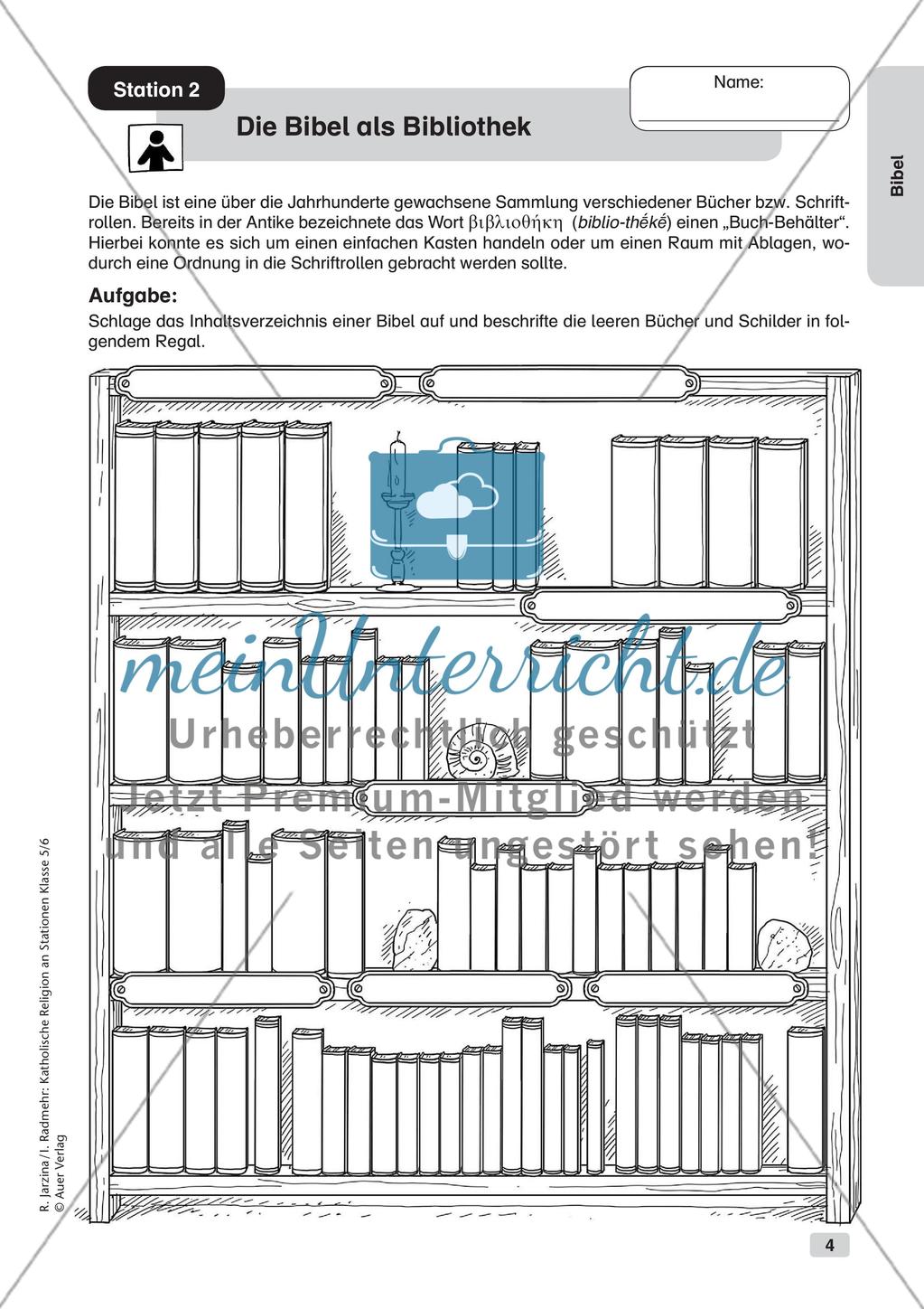Katholische Religion an Stationen: Bibel Preview 6