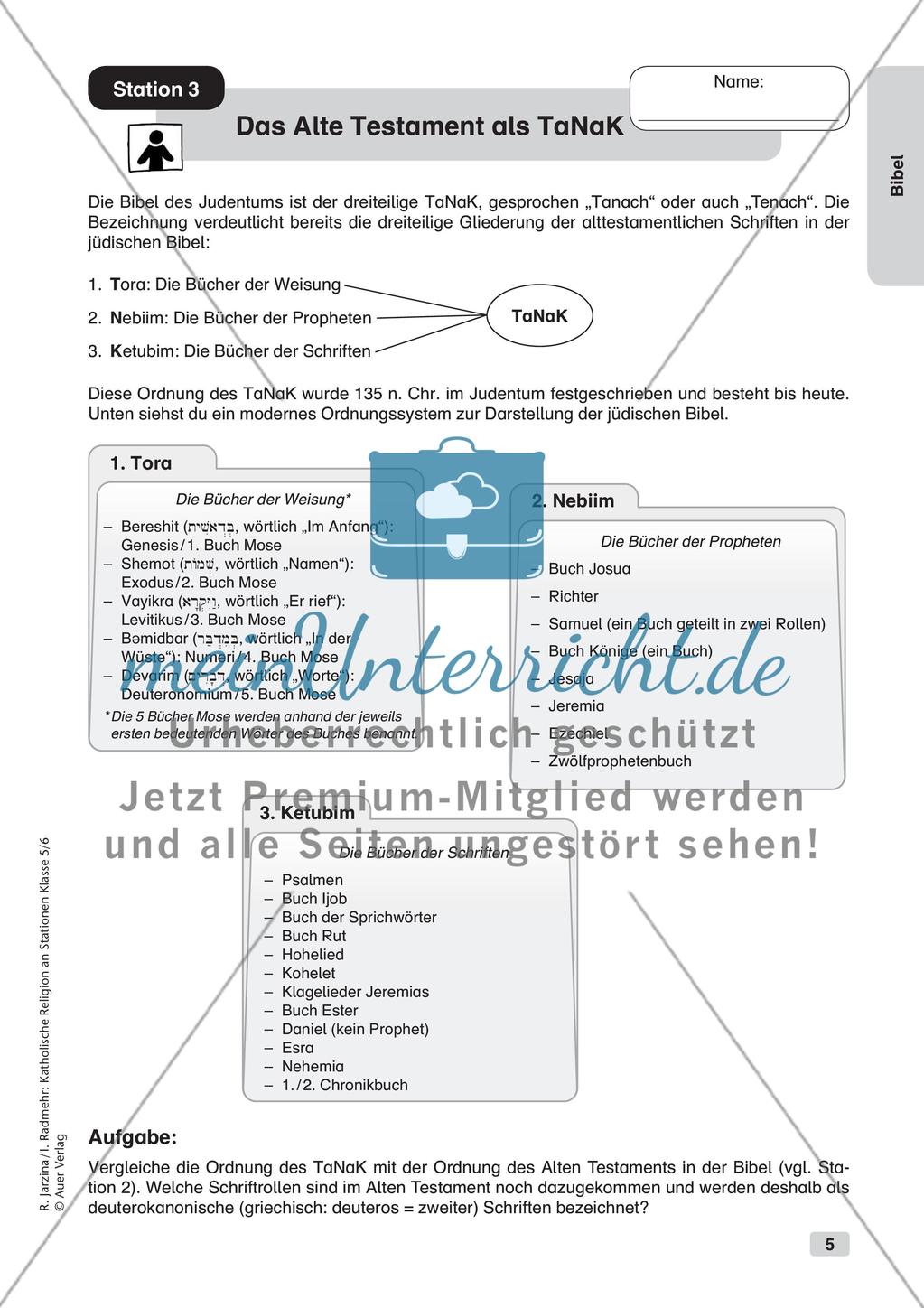 Katholische Religion an Stationen: Bibel Preview 7
