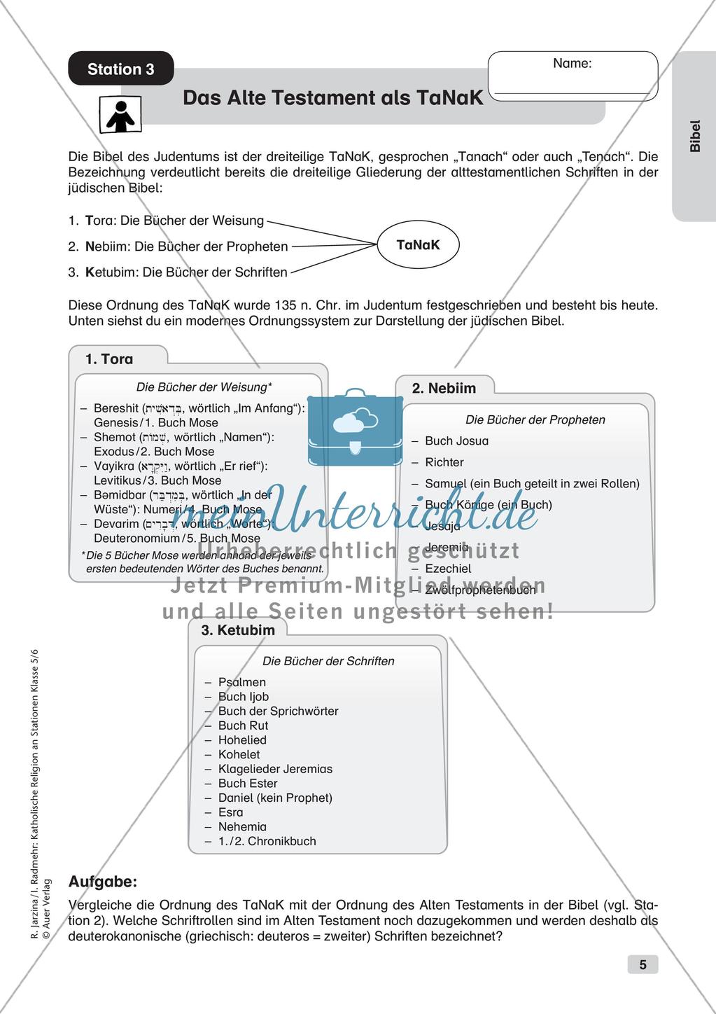 Katholische Religion an Stationen: Bibel Preview 7