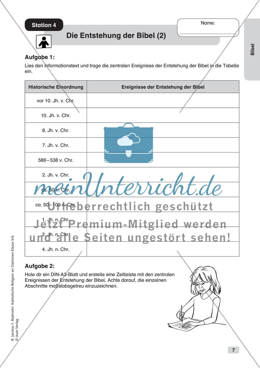 Katholische Religion an Stationen: Bibel Preview 9