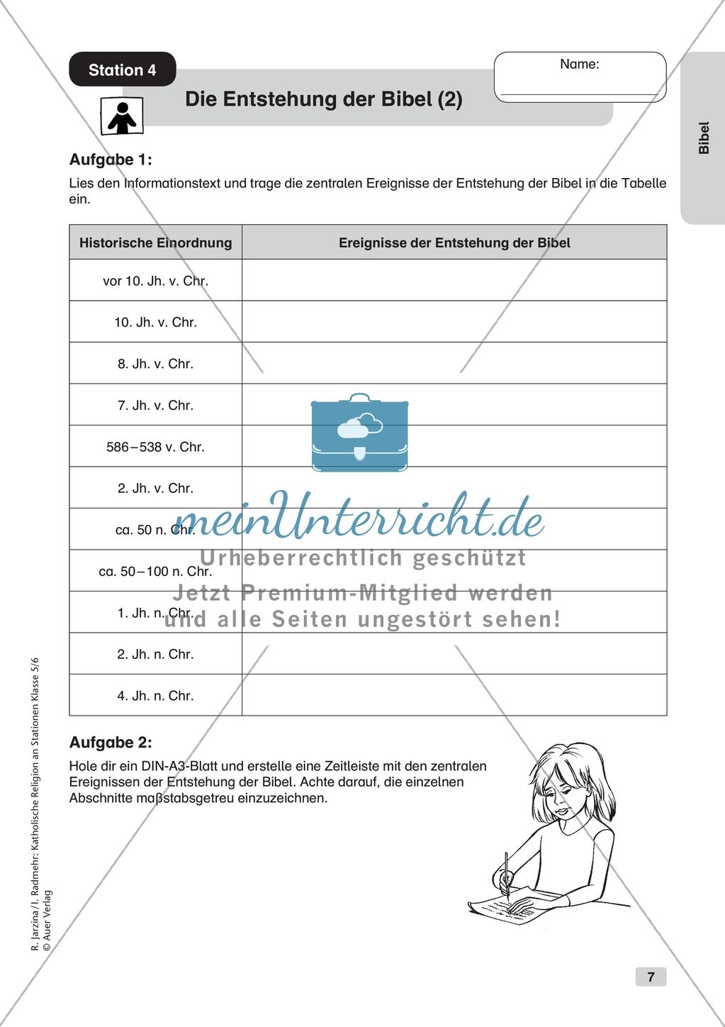 Katholische Religion an Stationen: Bibel Preview 9
