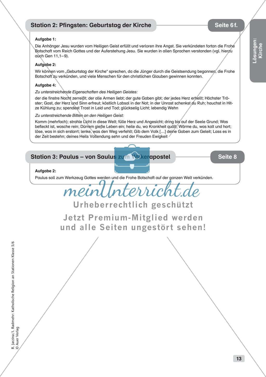Katholische Religion an Stationen: Kirche Preview 15