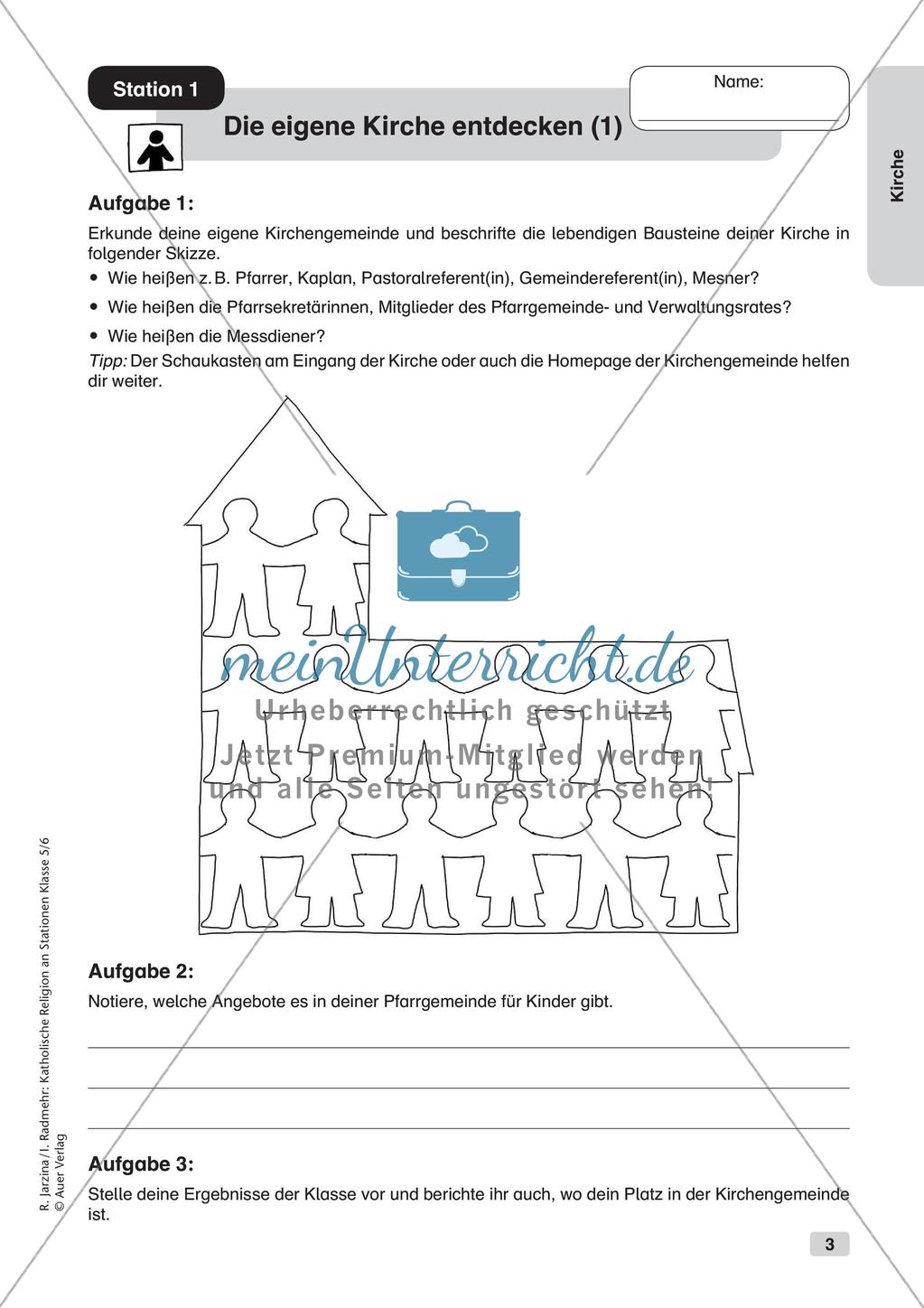 Katholische Religion an Stationen: Kirche Preview 5