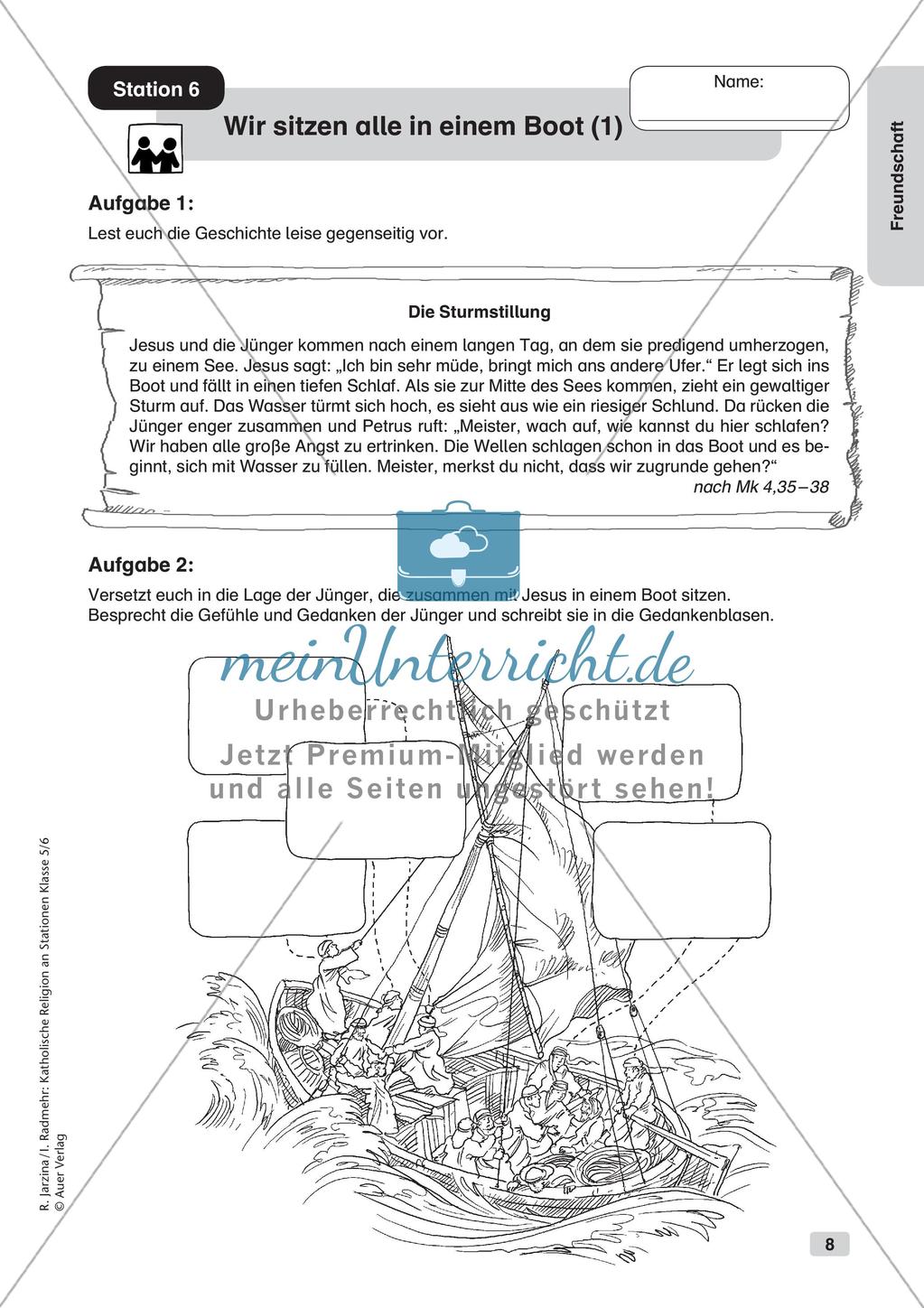 Katholische Religion an Stationen: Freundschaft Preview 10