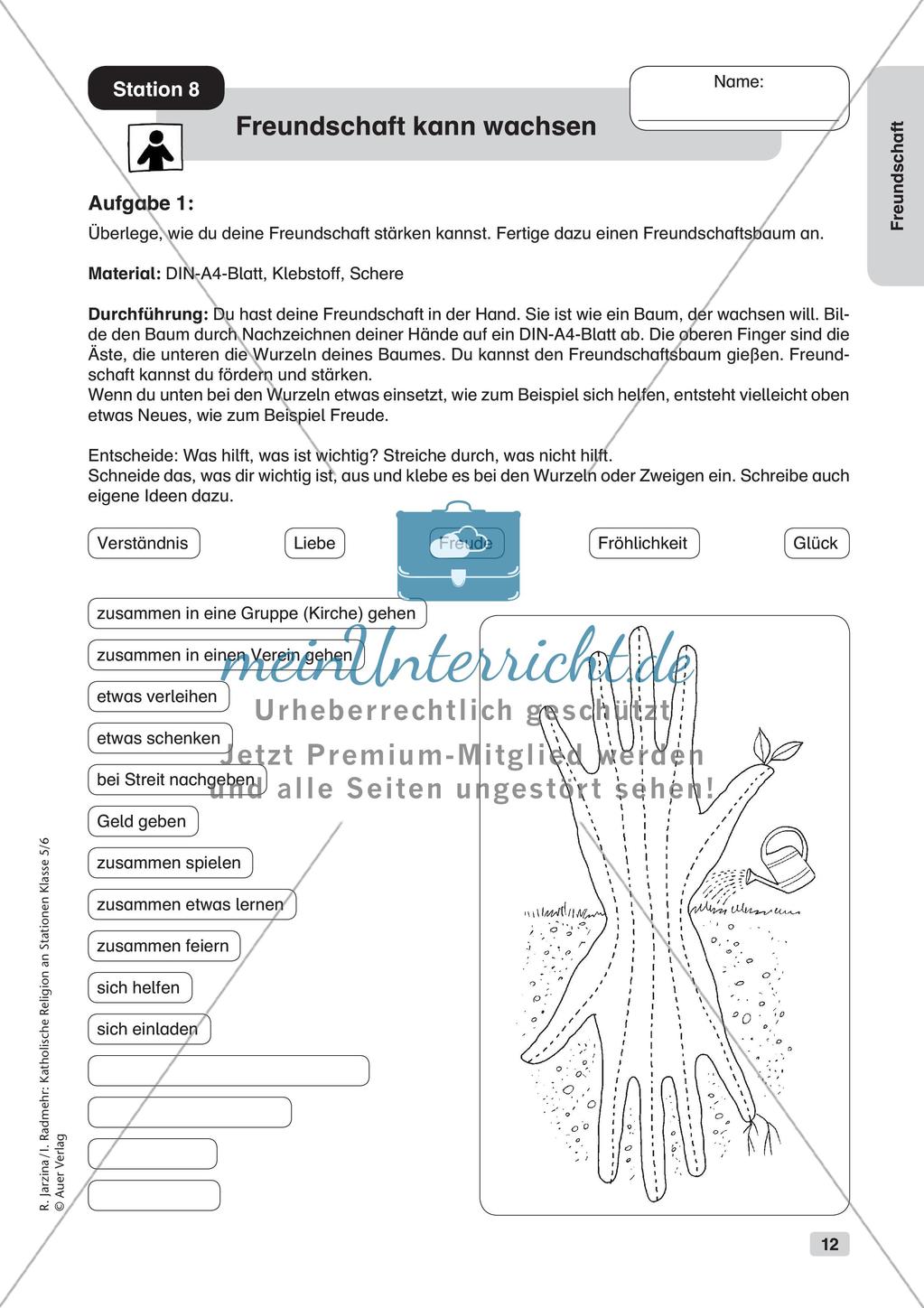 Katholische Religion an Stationen: Freundschaft Preview 14