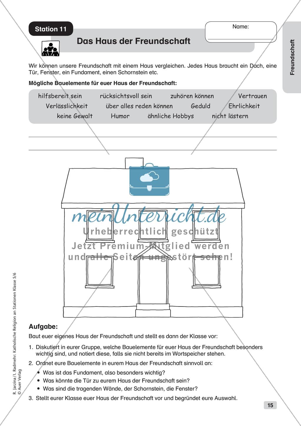 Katholische Religion an Stationen: Freundschaft Preview 17