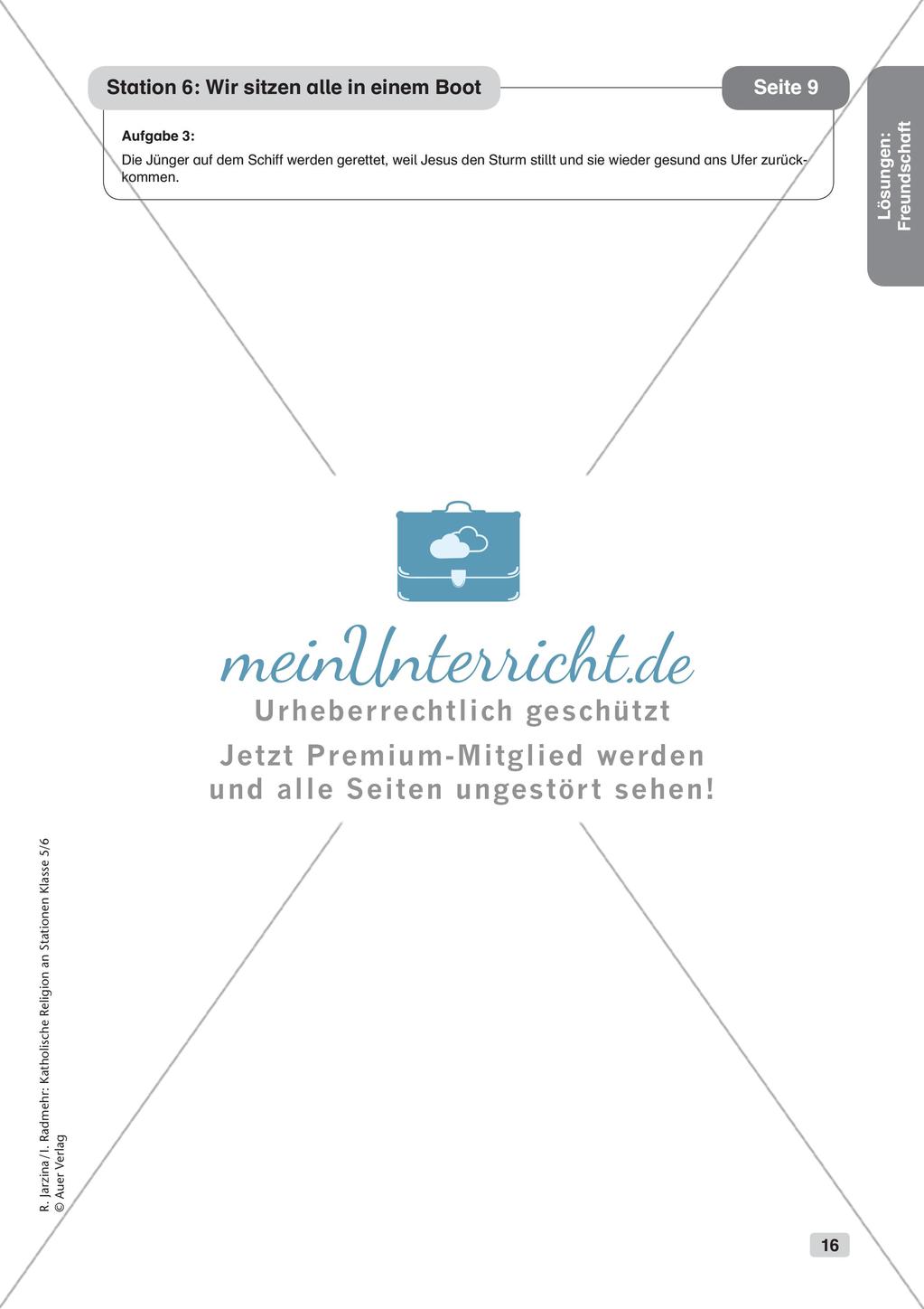 Katholische Religion an Stationen: Freundschaft Preview 18