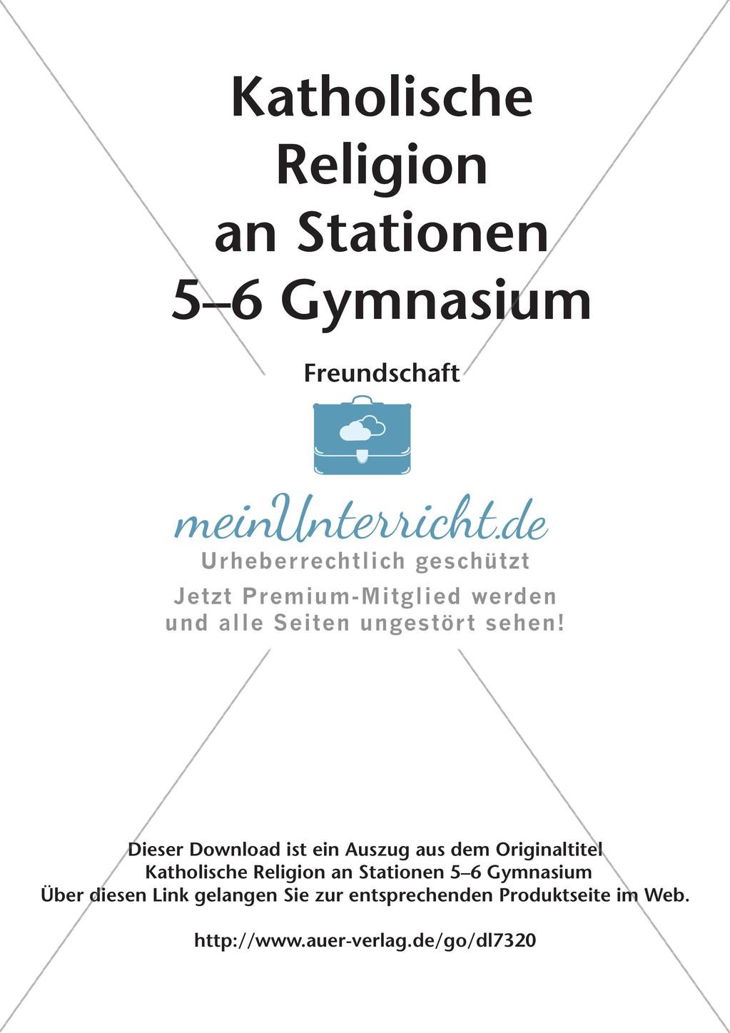 Katholische Religion an Stationen: Freundschaft Preview 2