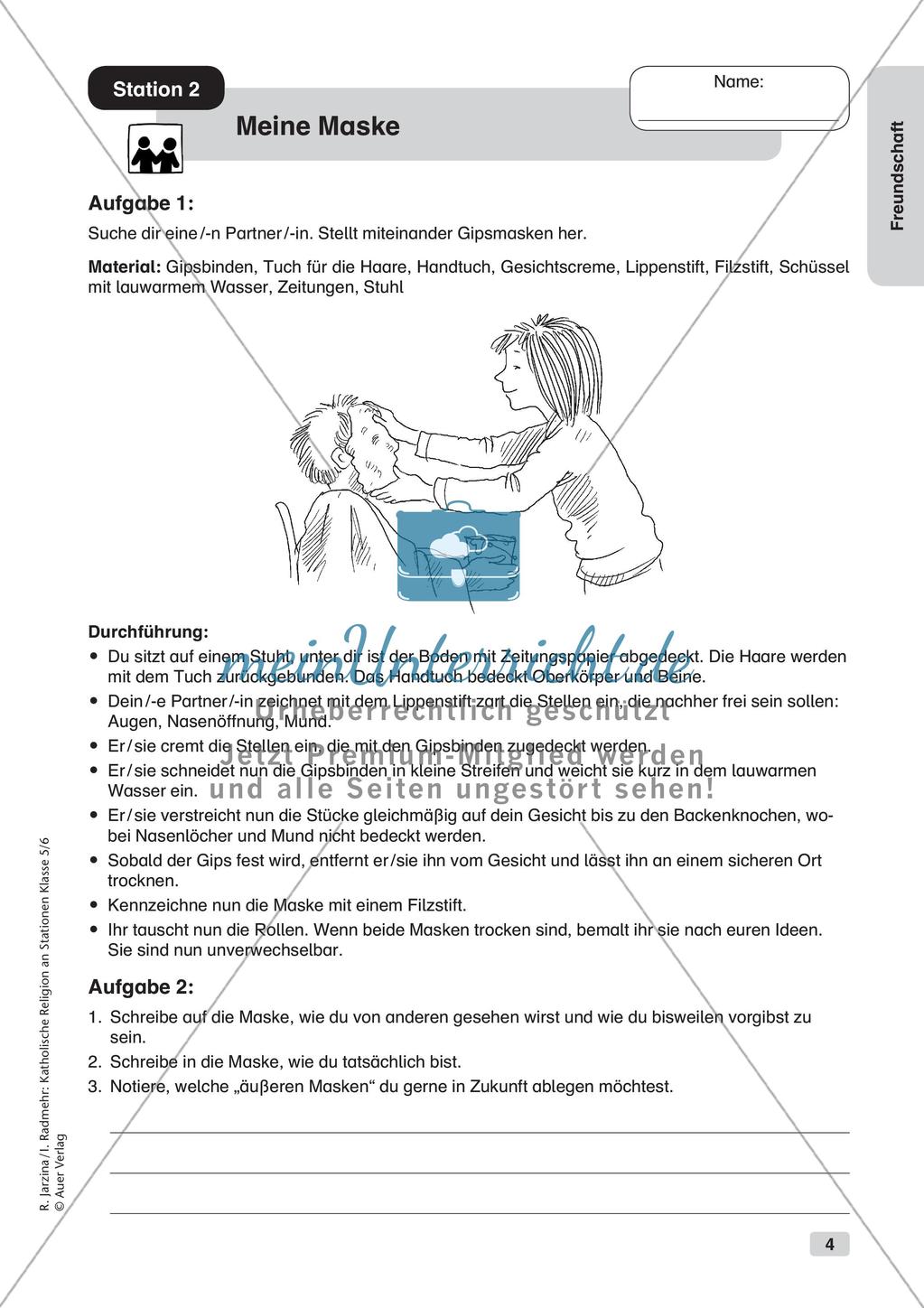 Katholische Religion an Stationen: Freundschaft Preview 6