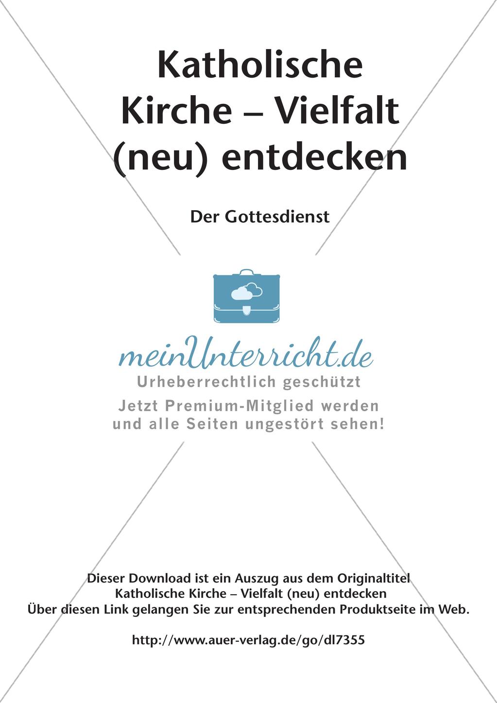 Kath. Kirche - Vielfalt (neu) entdecken: Der Gottesdienst Preview 2