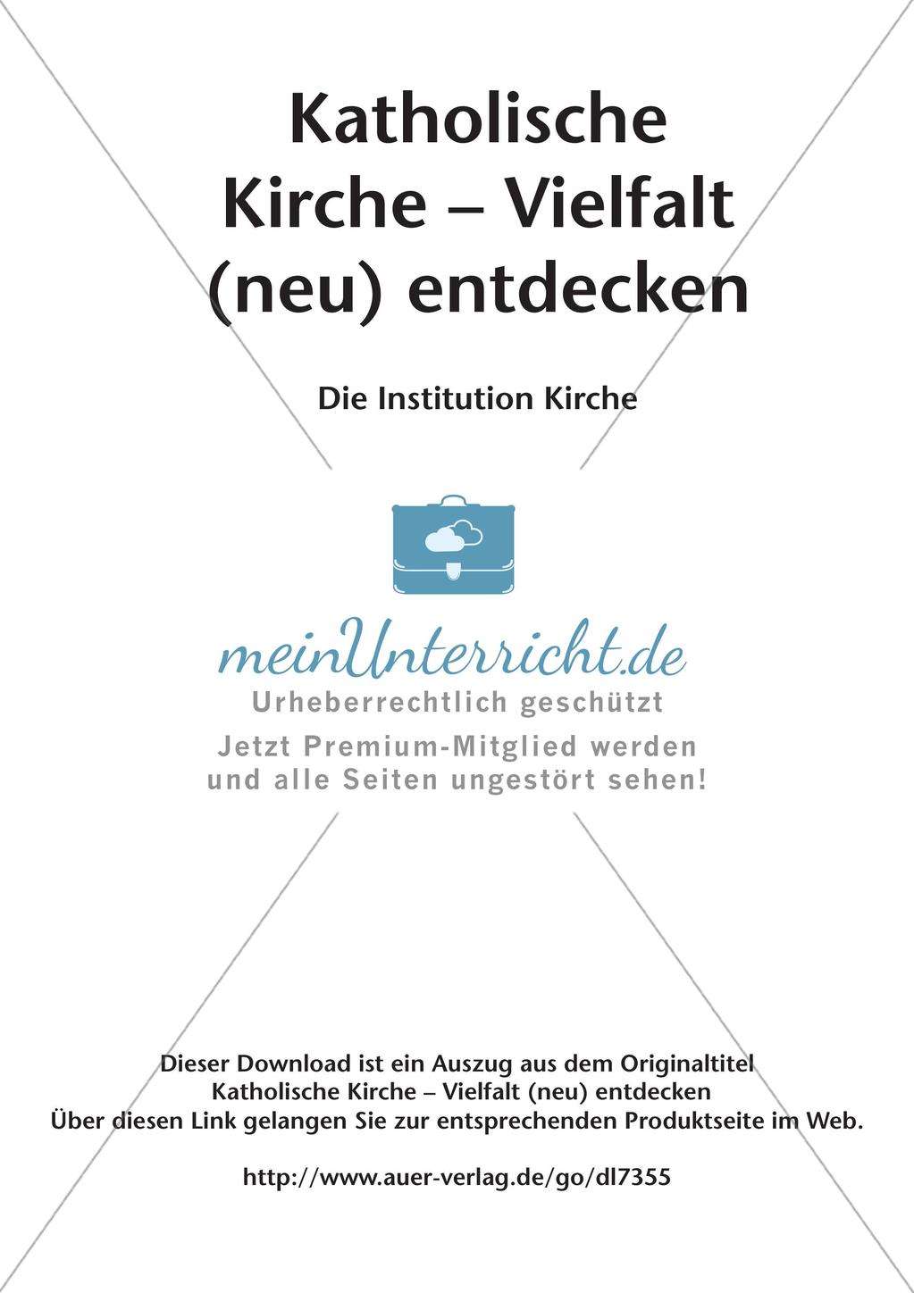 Kath. Kirche - Vielfalt (neu) entdecken: Die Institution Kirche Preview 2