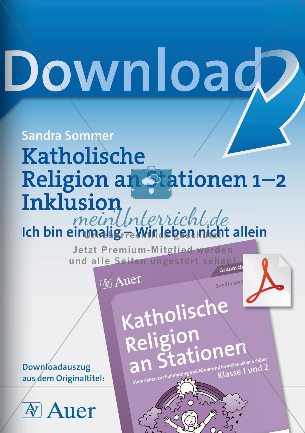 Kath. Religion an Stationen: Einmaligkeit Preview 1