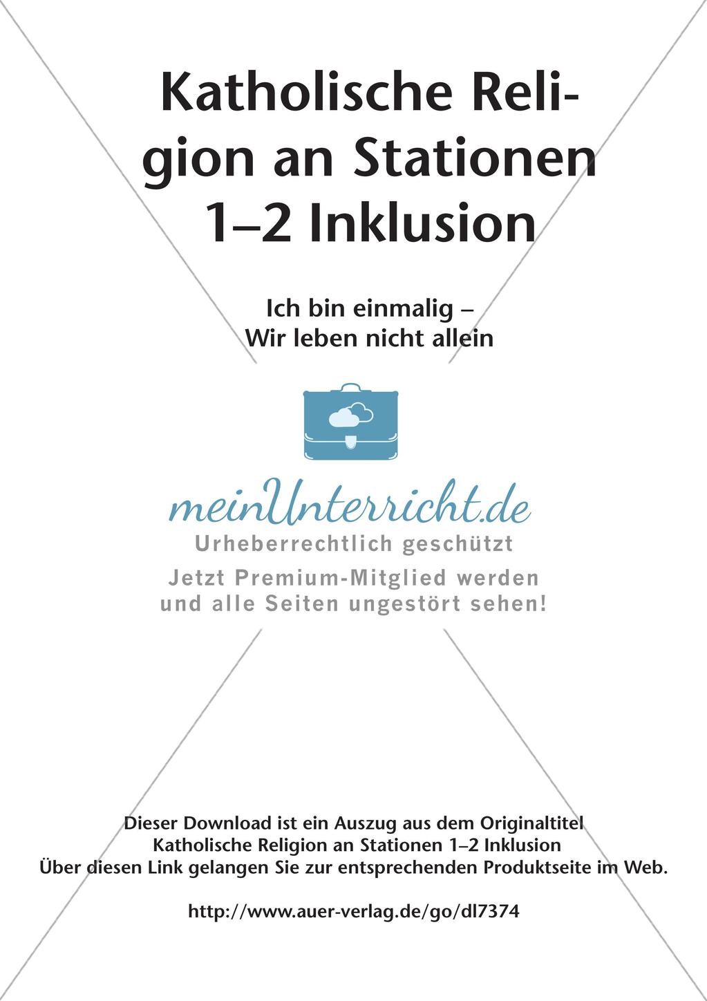 Kath. Religion an Stationen: Einmaligkeit Preview 2