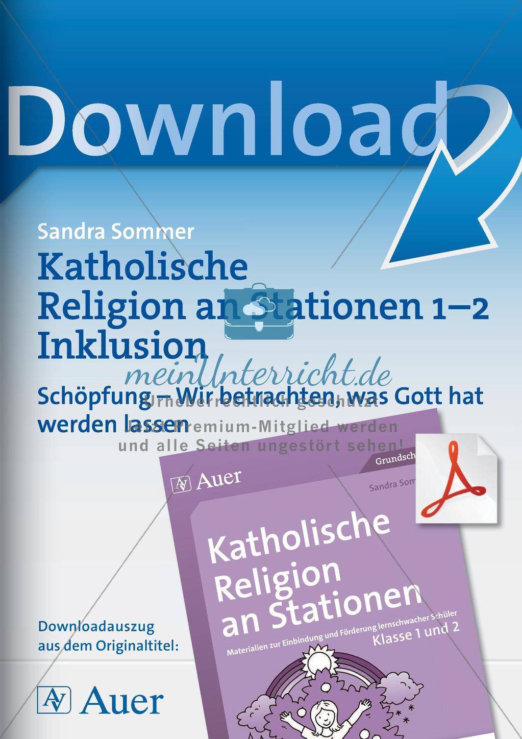 Kath. Religion an Stationen: Schöpfung Preview 1