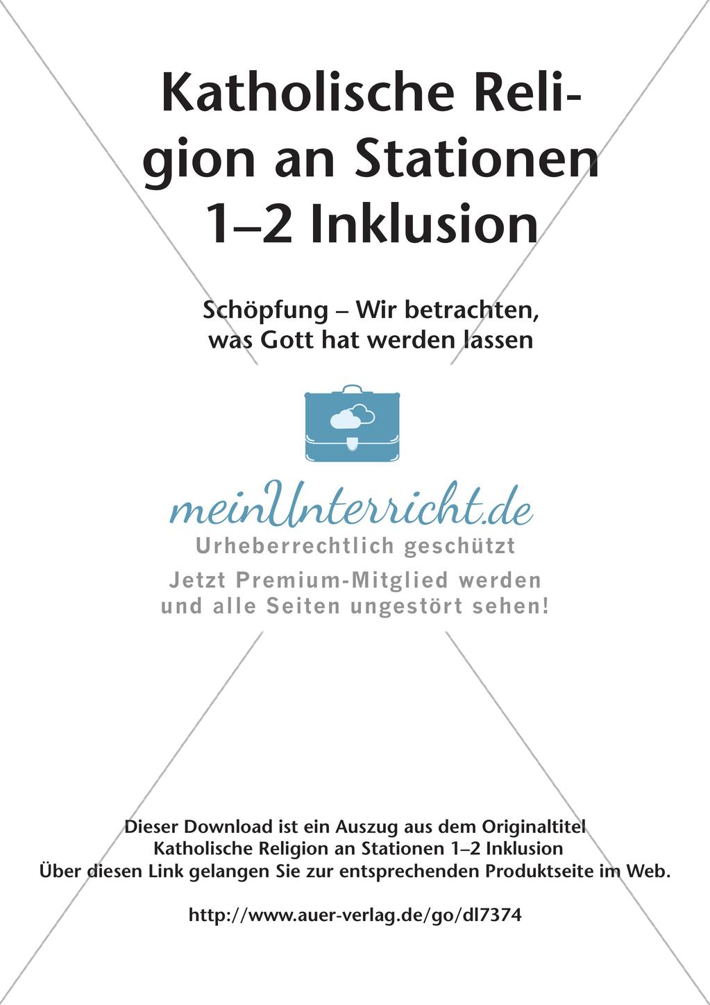 Kath. Religion an Stationen: Schöpfung Preview 2