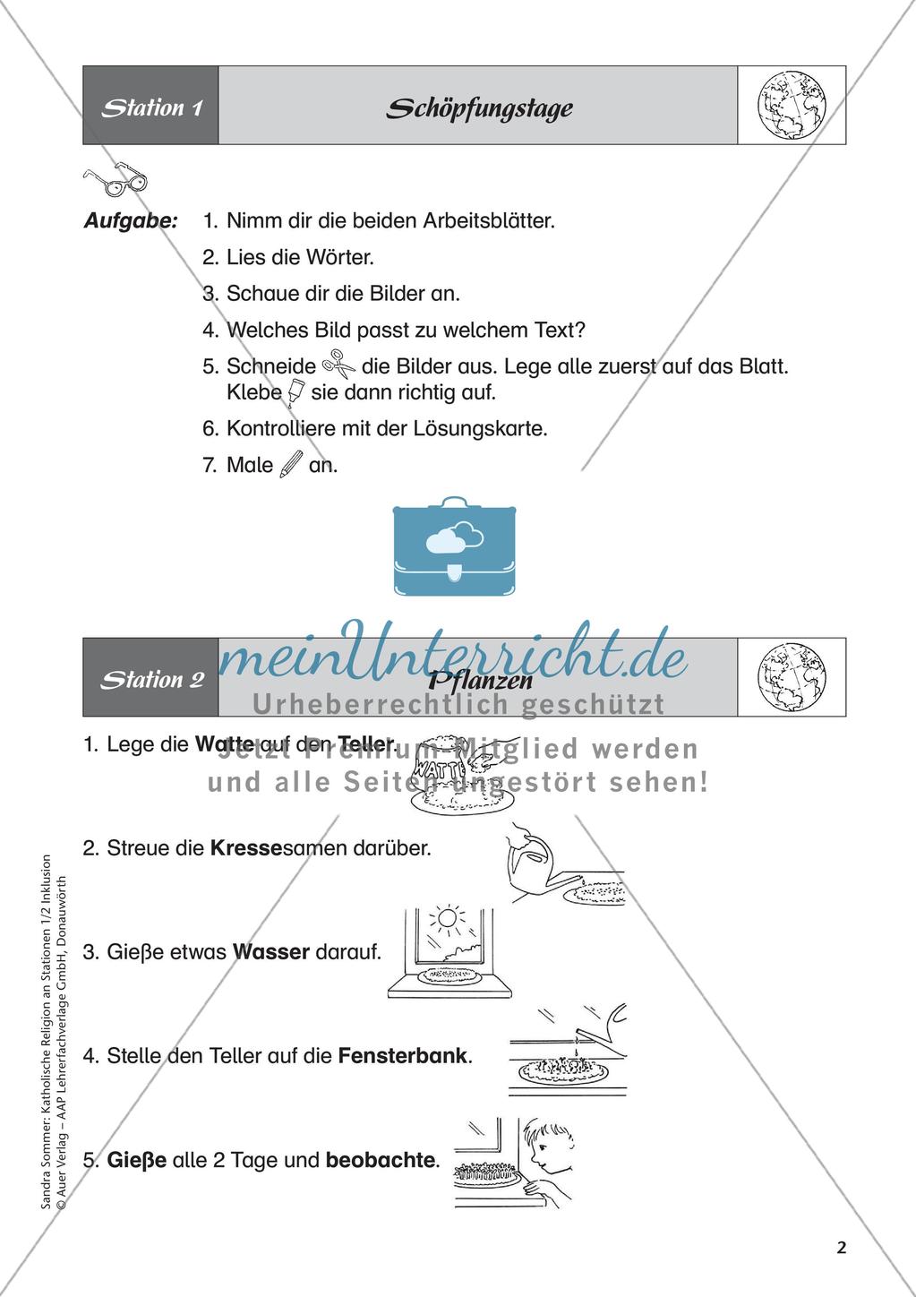 Kath. Religion an Stationen: Schöpfung Preview 4