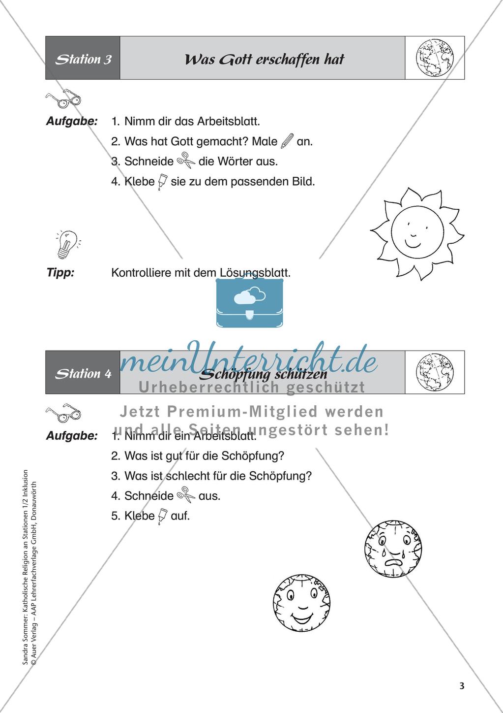 Kath. Religion an Stationen: Schöpfung Preview 5