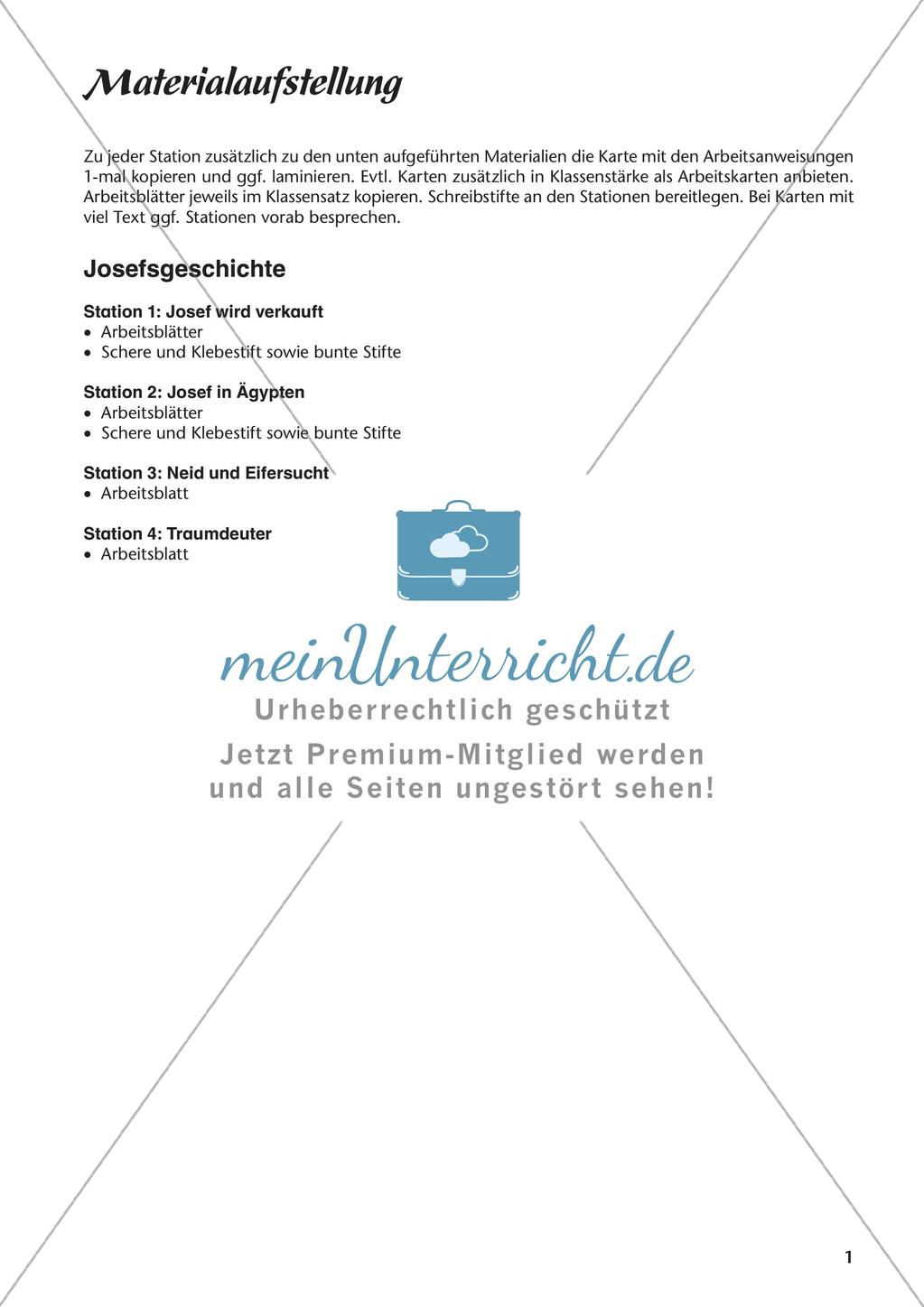 Kath. Religion an Stationen: Josefsgeschichte Preview 3