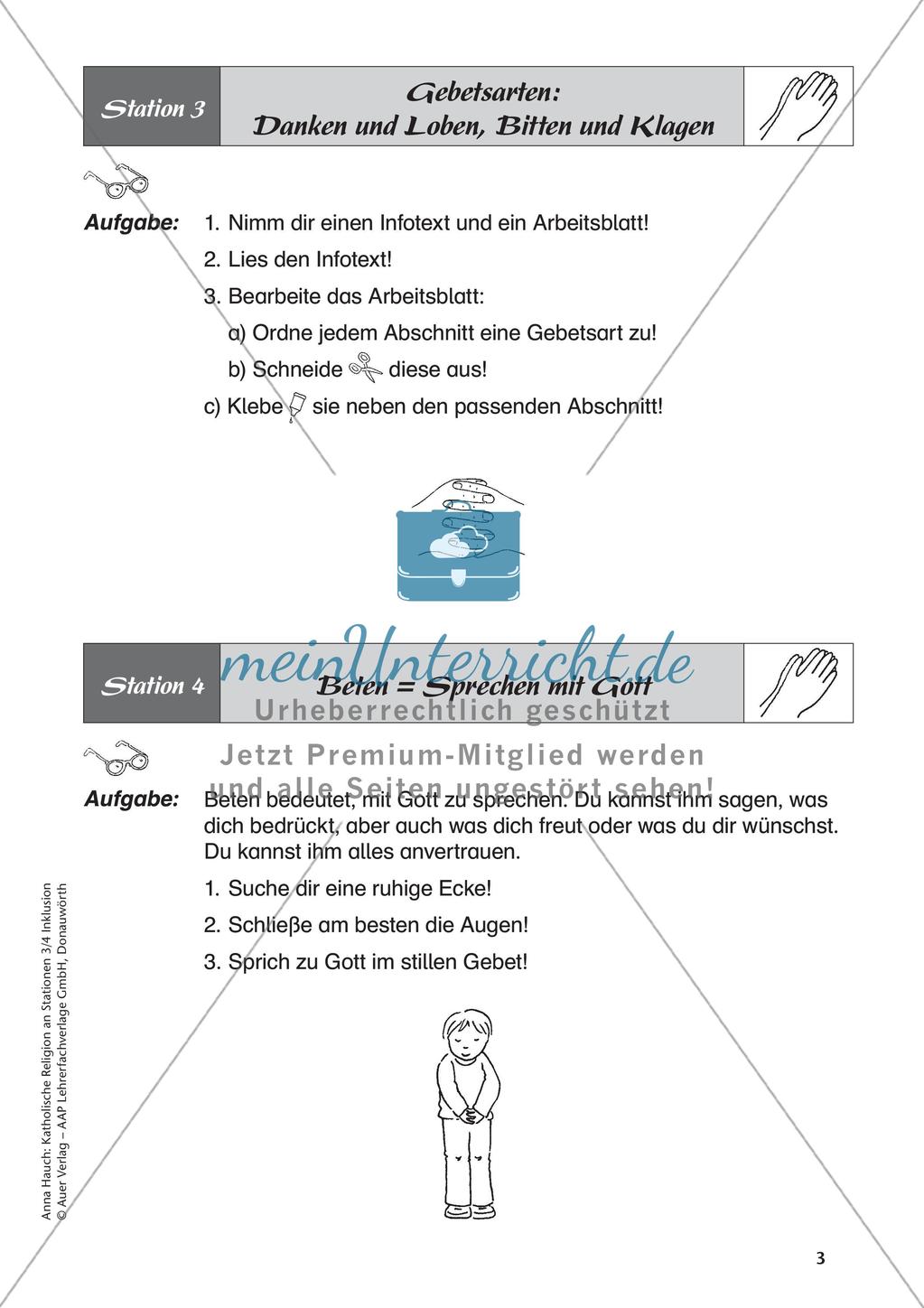 Kath. Religion an Stationen: Beten Preview 5