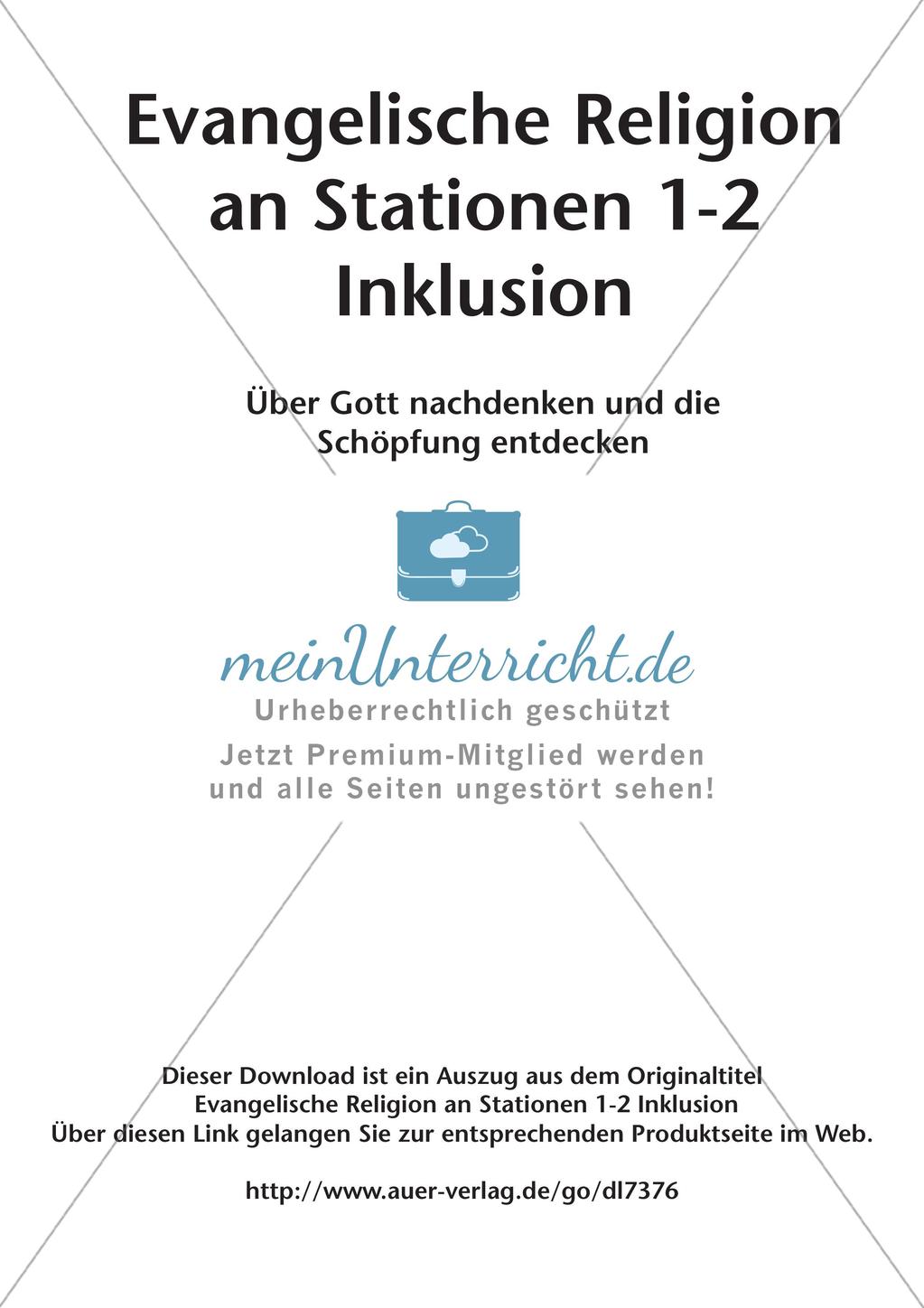 Ev. Religion an Stationen: Die Schöpfung Preview 2