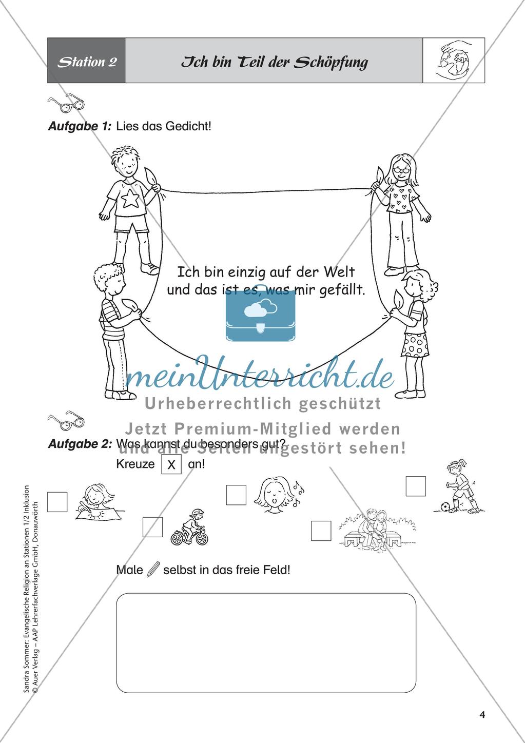 Ev. Religion an Stationen: Die Schöpfung Preview 6