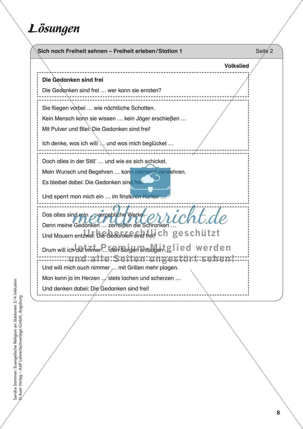 Ev. Religion an Stationen: Freiheit Preview 10