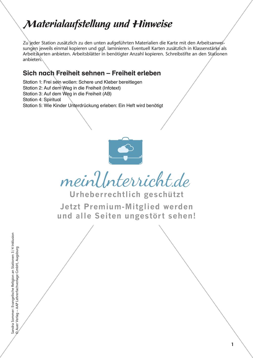 Ev. Religion an Stationen: Freiheit Preview 3